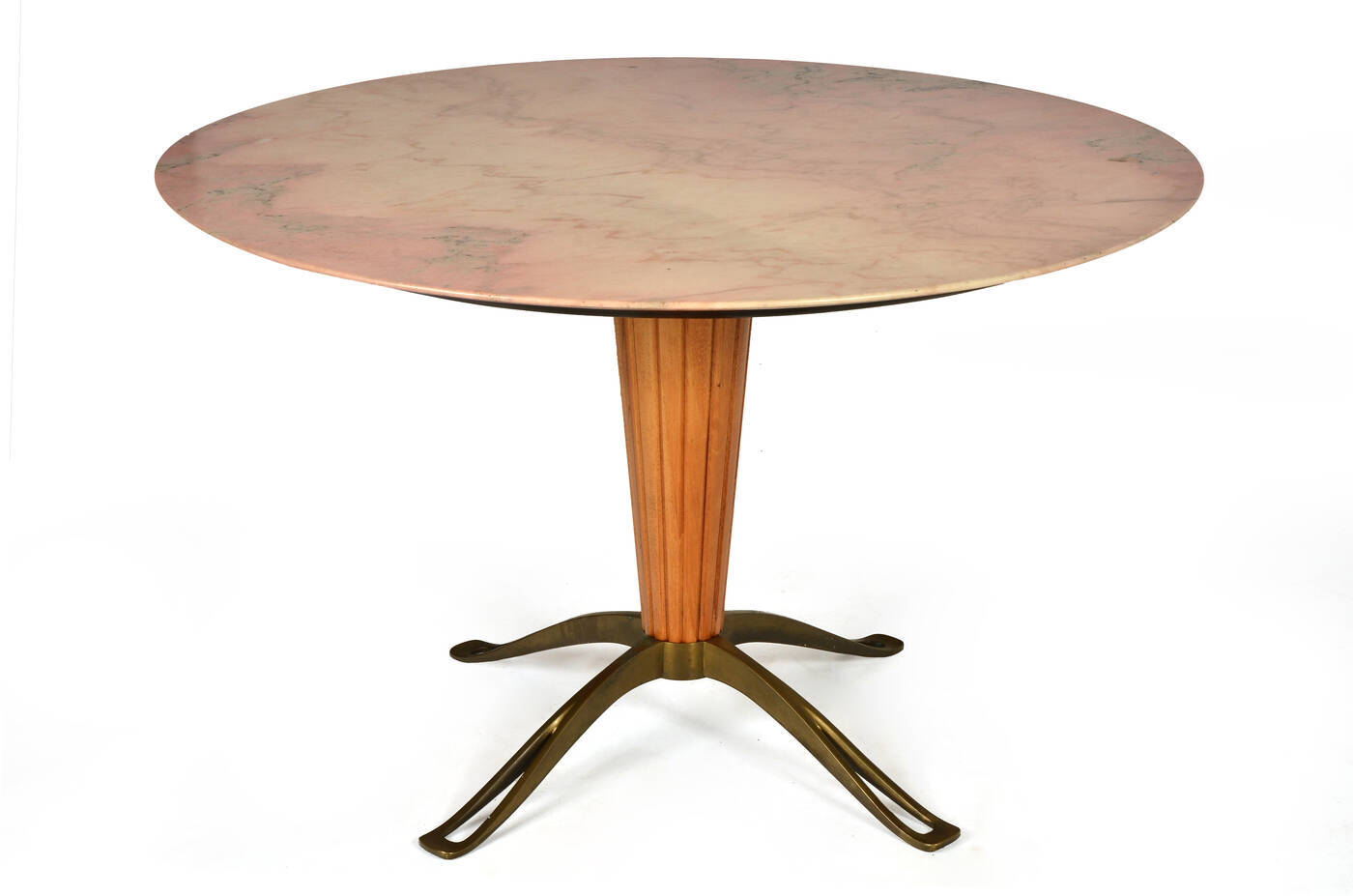 PAOLO BUFFA - Tavolo da pranzo con gambo centrale in legno 