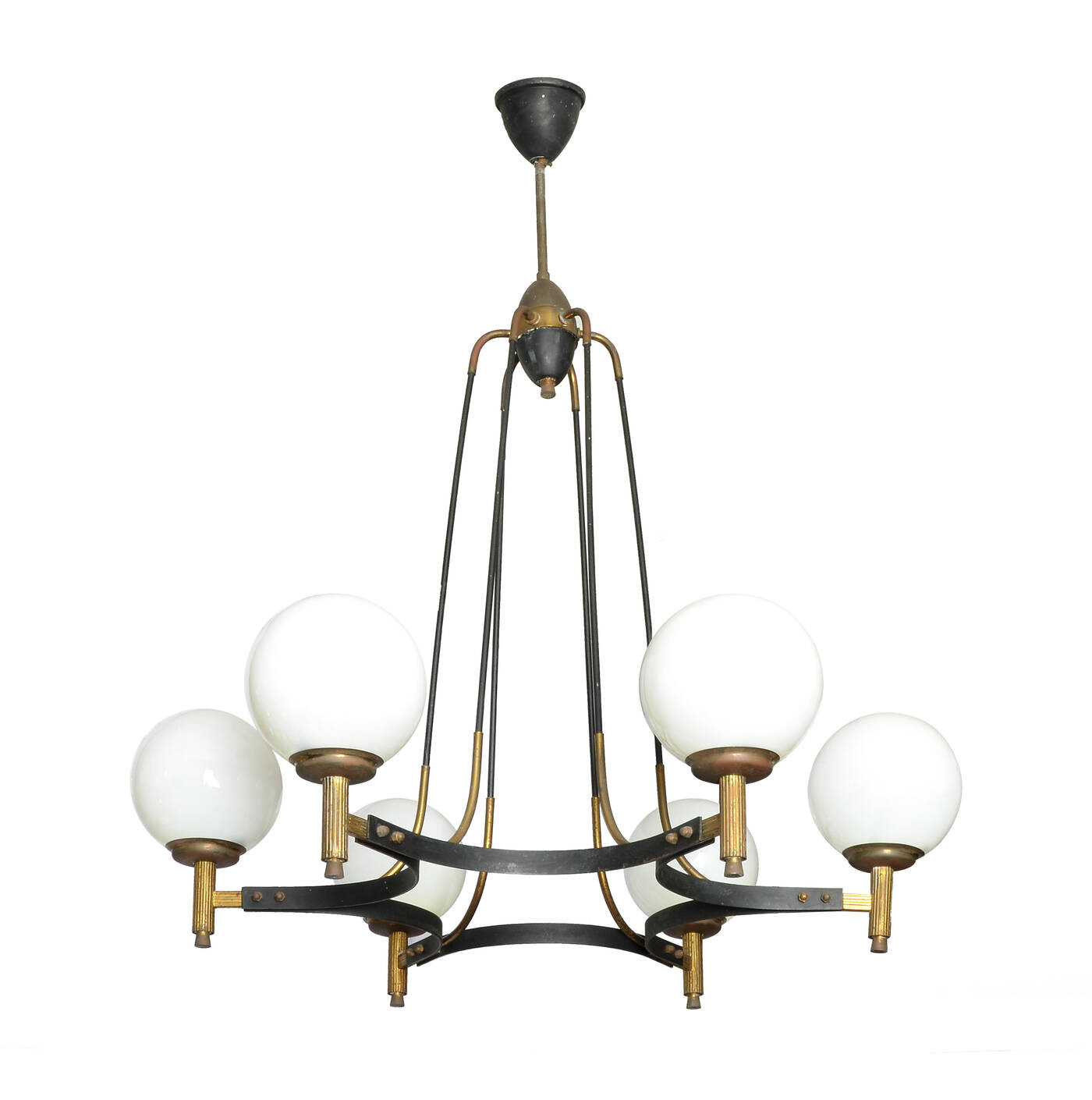 STILNOVO - Lampadario a sei luci , con struttura in metallo 