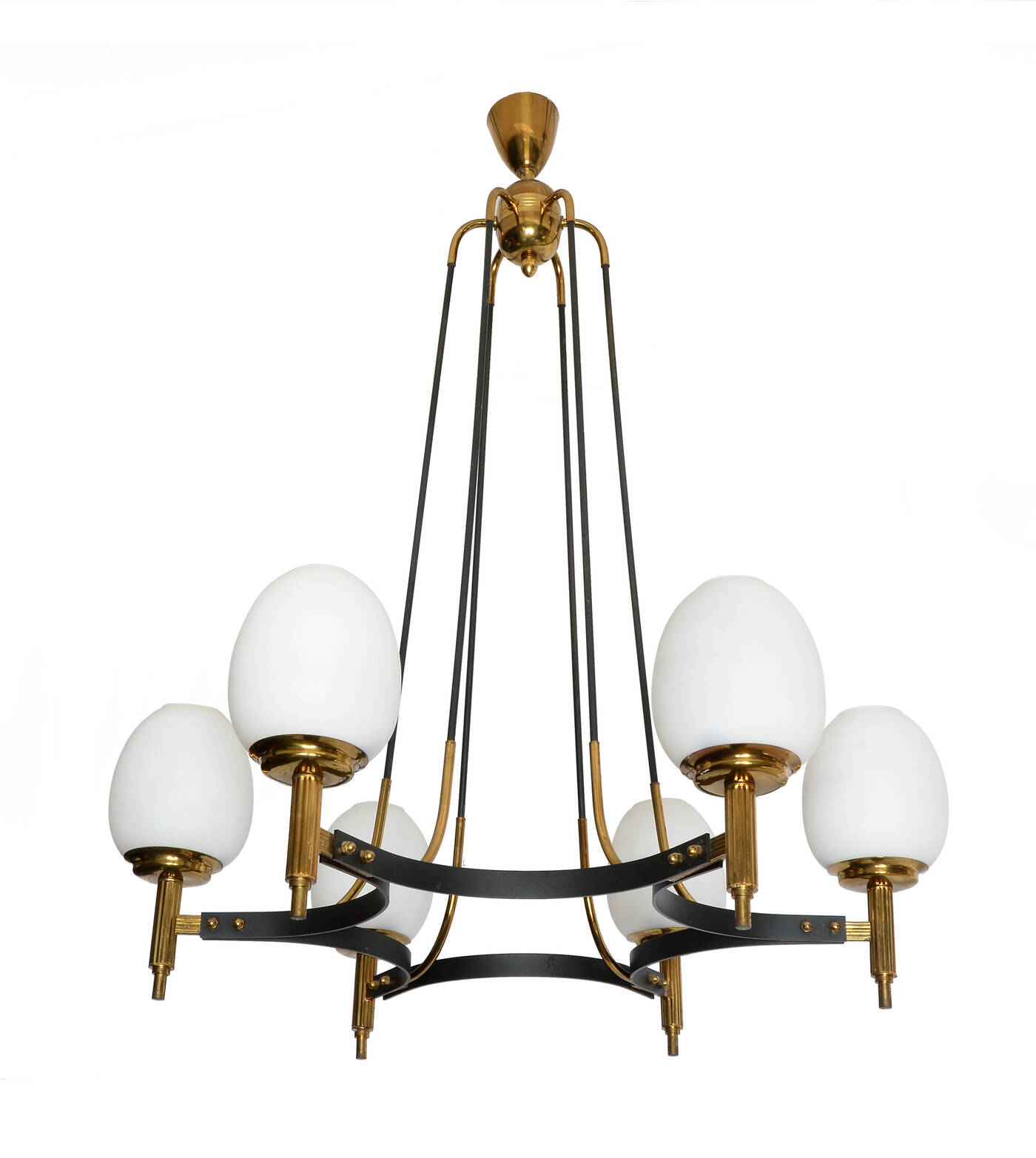 STILNOVO - Lampadario con struttura in metallo verniciato e 