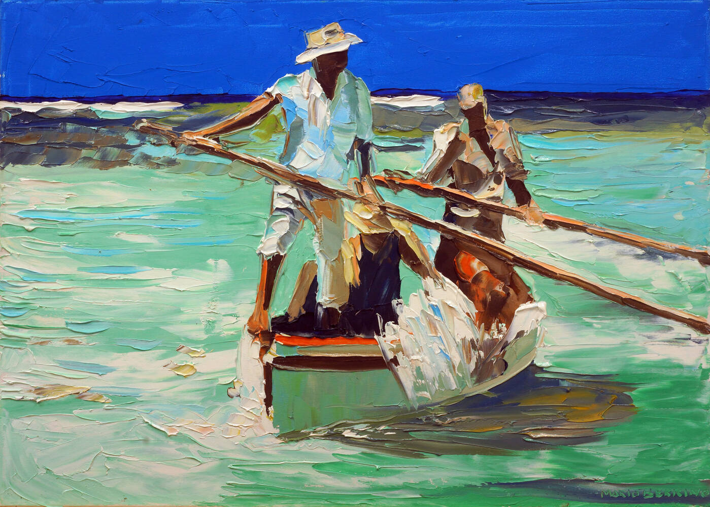 MARIO BERRINO - 'Pescatori dei Caraibi' primi anni '970