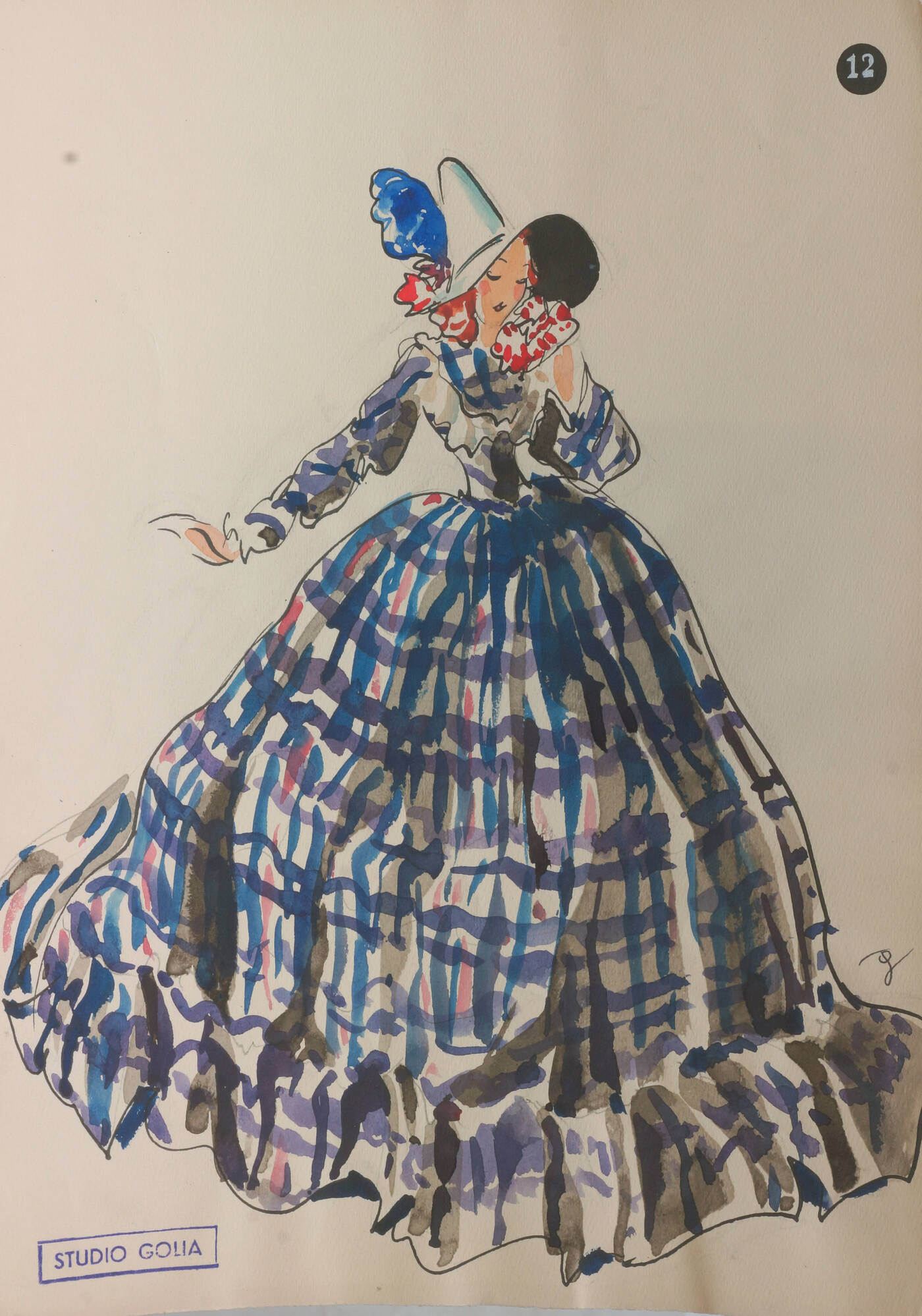 GOLIA (Eugenio Colmo) - 'Figura femminile in costume'