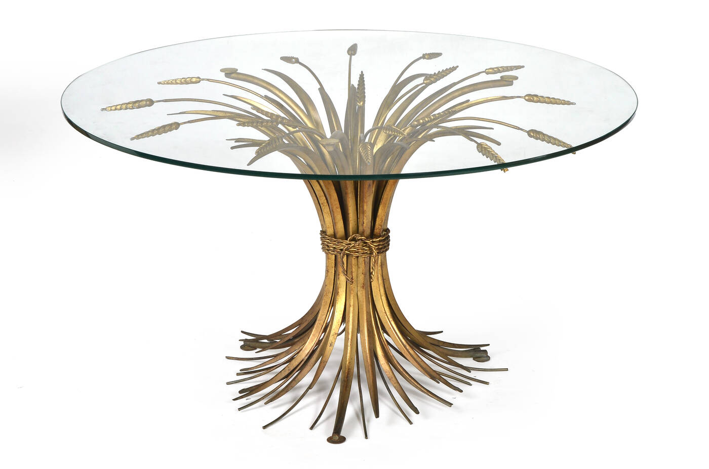 MAISON BAGUES - Tavolino con piano in vetro sorretto da 