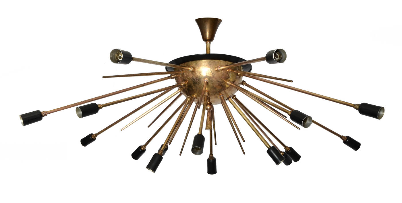PRODUZIONE ITALIANA - Lampadario a 16 luci modello Sputnik struttura in 