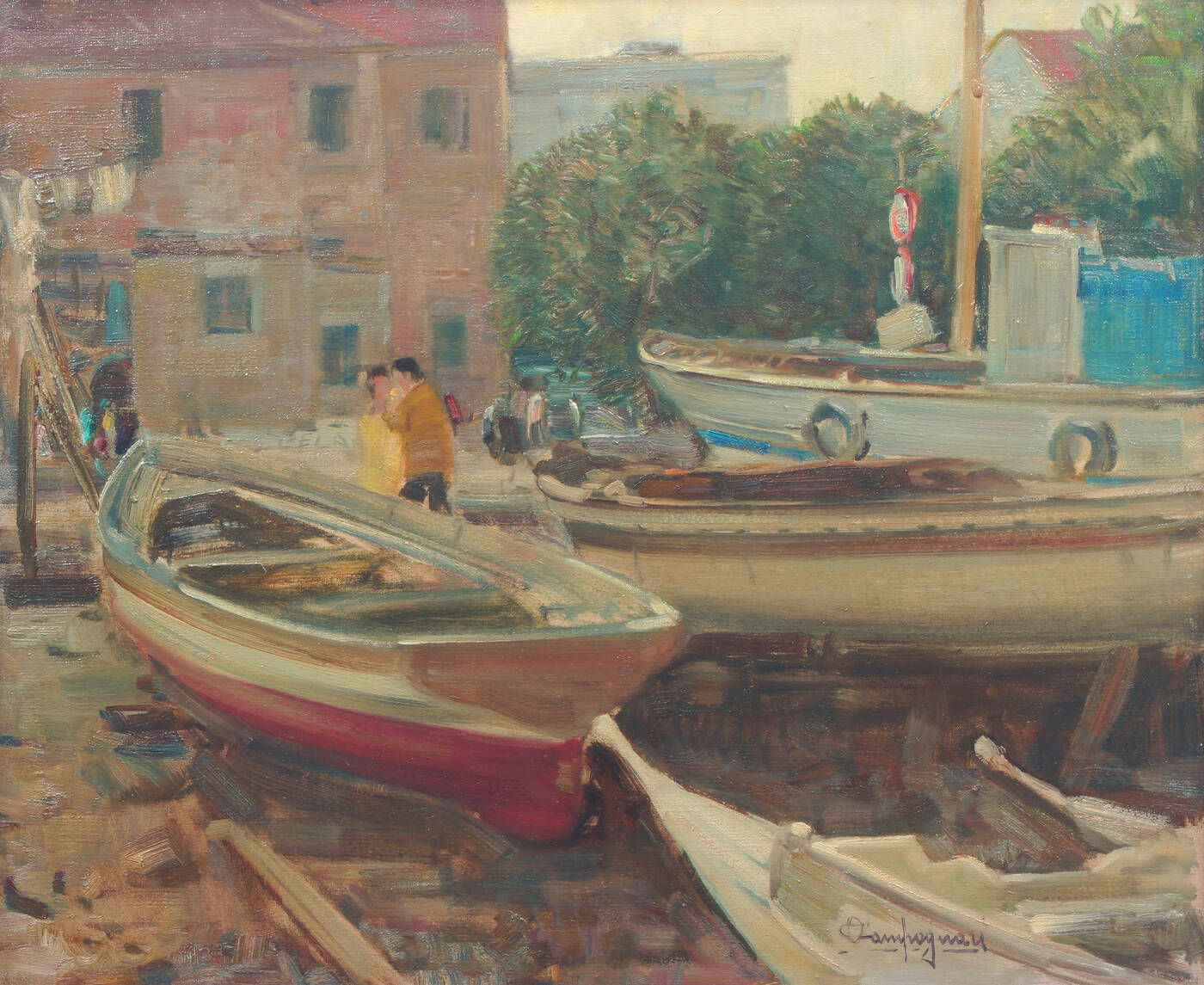 OTTORINO CAMPAGNARI - 'Nel porto di Imperia'