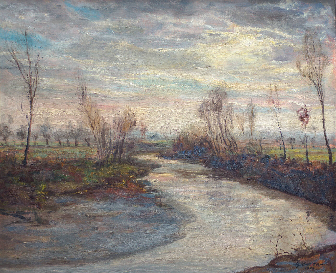 GUIDO BOTTA - 'Il Bormida tra Castellazzo e Cantalupa' 1950