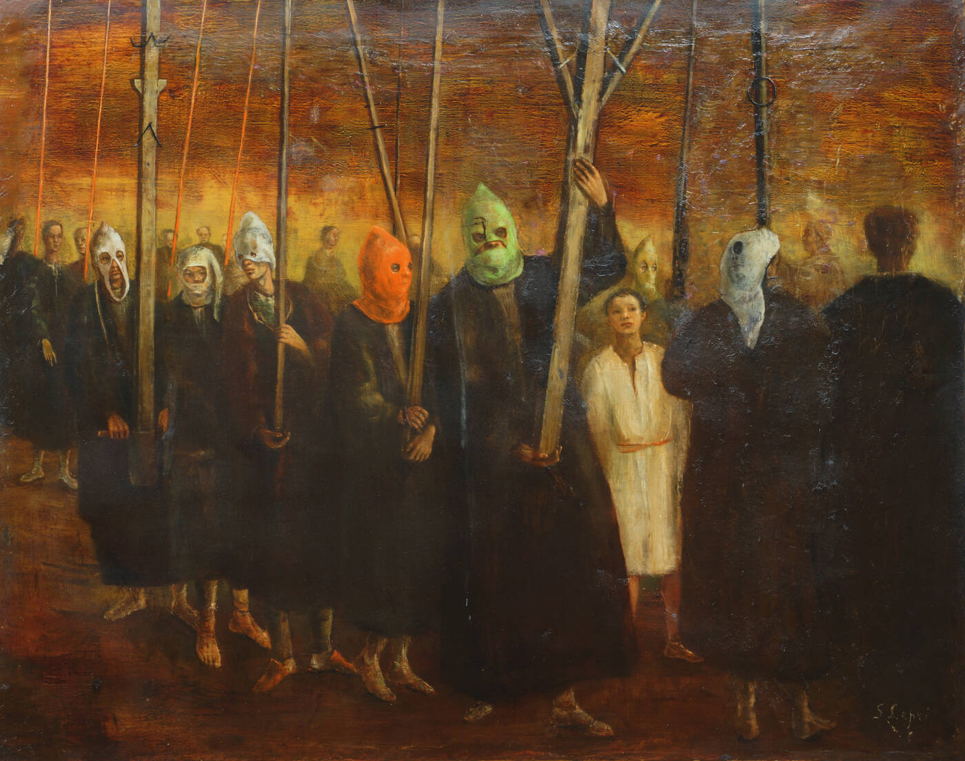 STANISLAO LEPRI - 'La processione' 1959