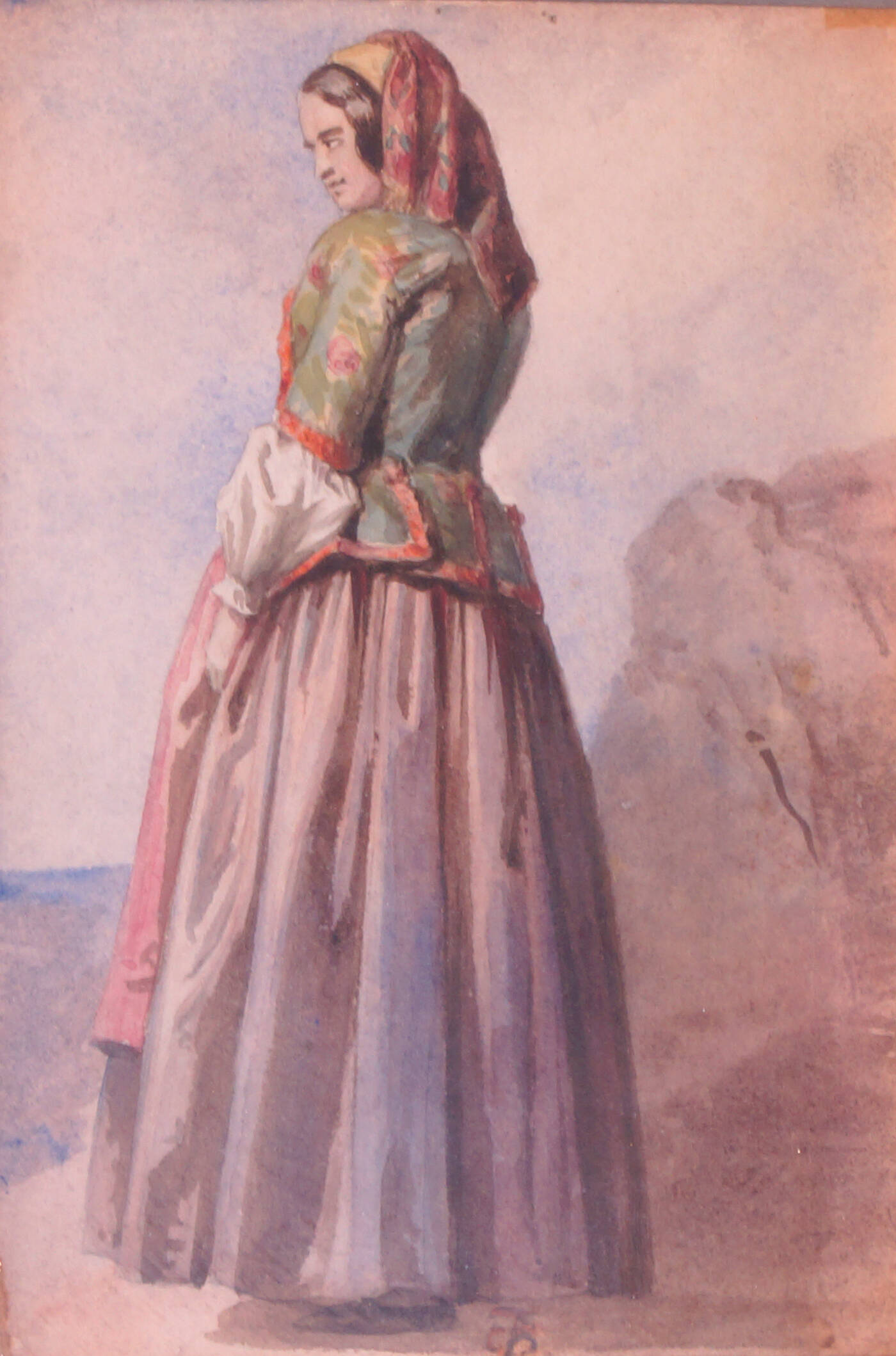 PITTORE NON IDENTIFICATO - 'Donna in costume'