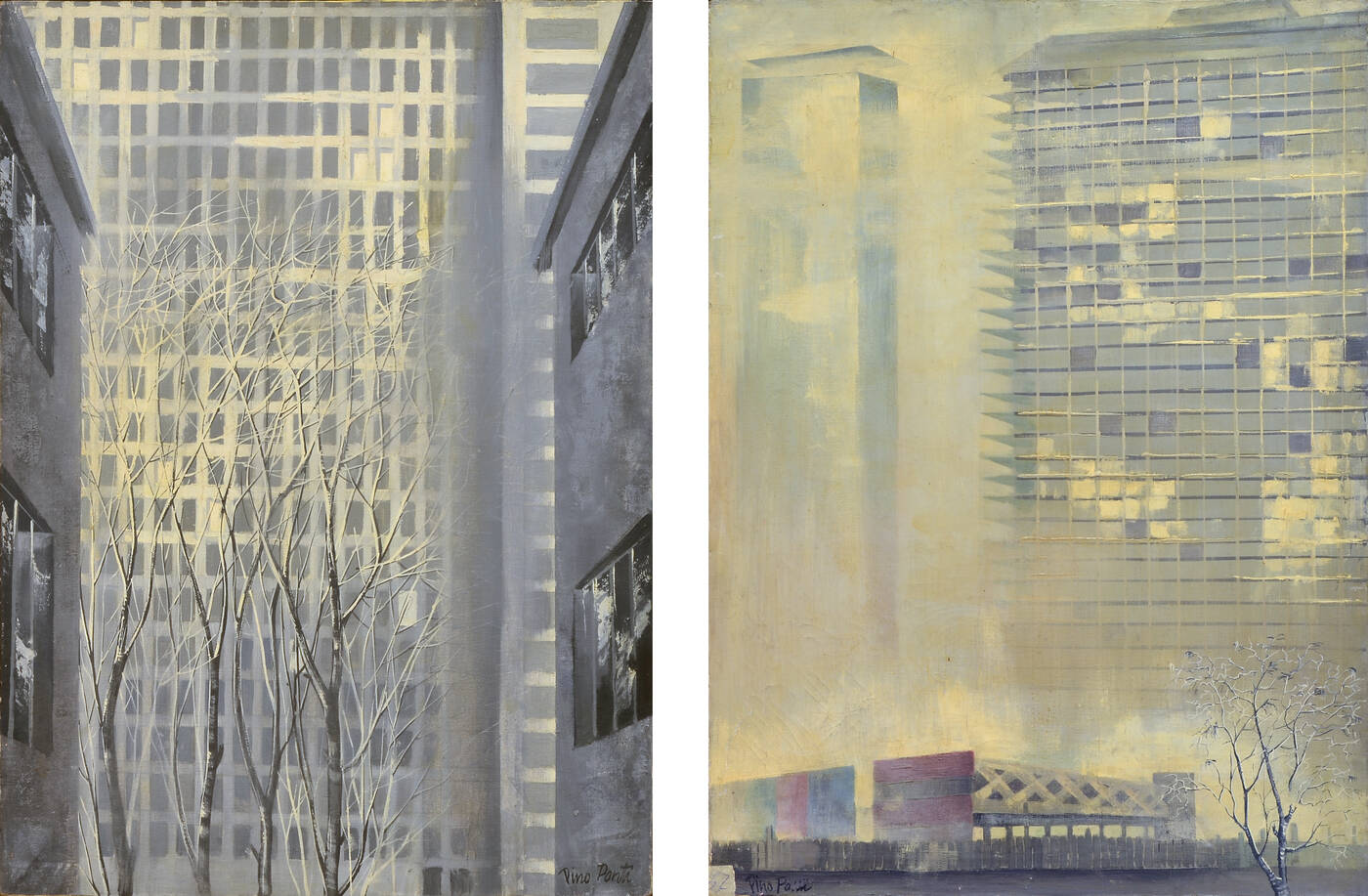 PINO PONTI - 'La grande casa'<br>'Quartiere nuovo'