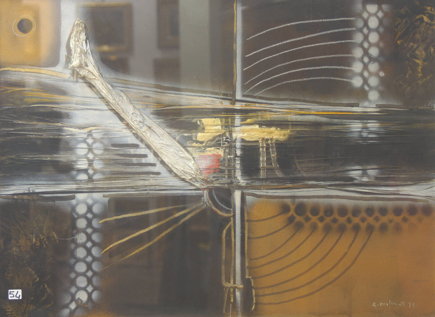 ATTILIO BRIGHENTI - 'Composizione astratta' 1974