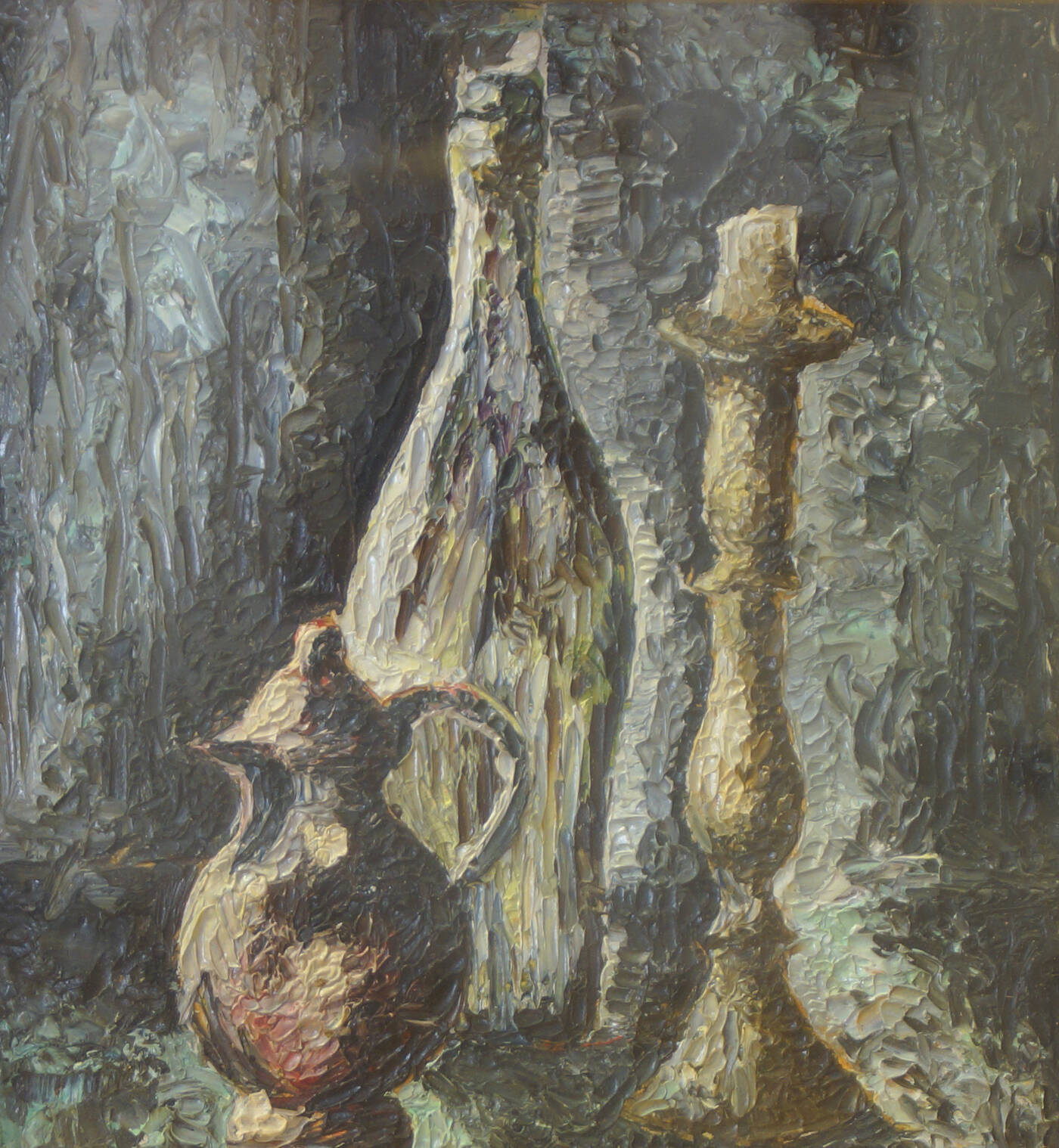 PITTORE ANONIMO DEL XX SECOLO - 'Natura morta con candeliere'