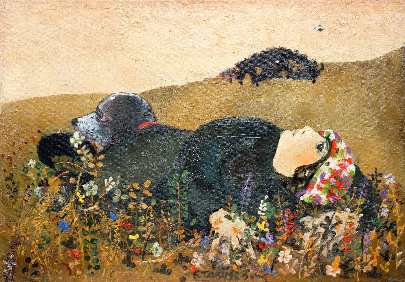 FRANCESCO TABUSSO - 'Figura nel pascolo' 1965