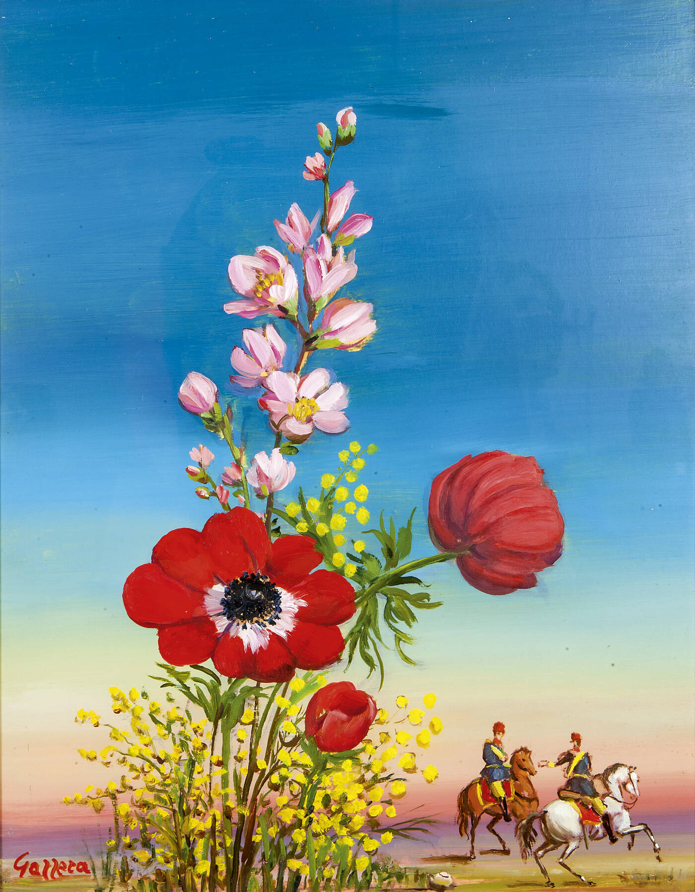 ROMANO GAZZERA - 'Anemoni e fiori di pesco'