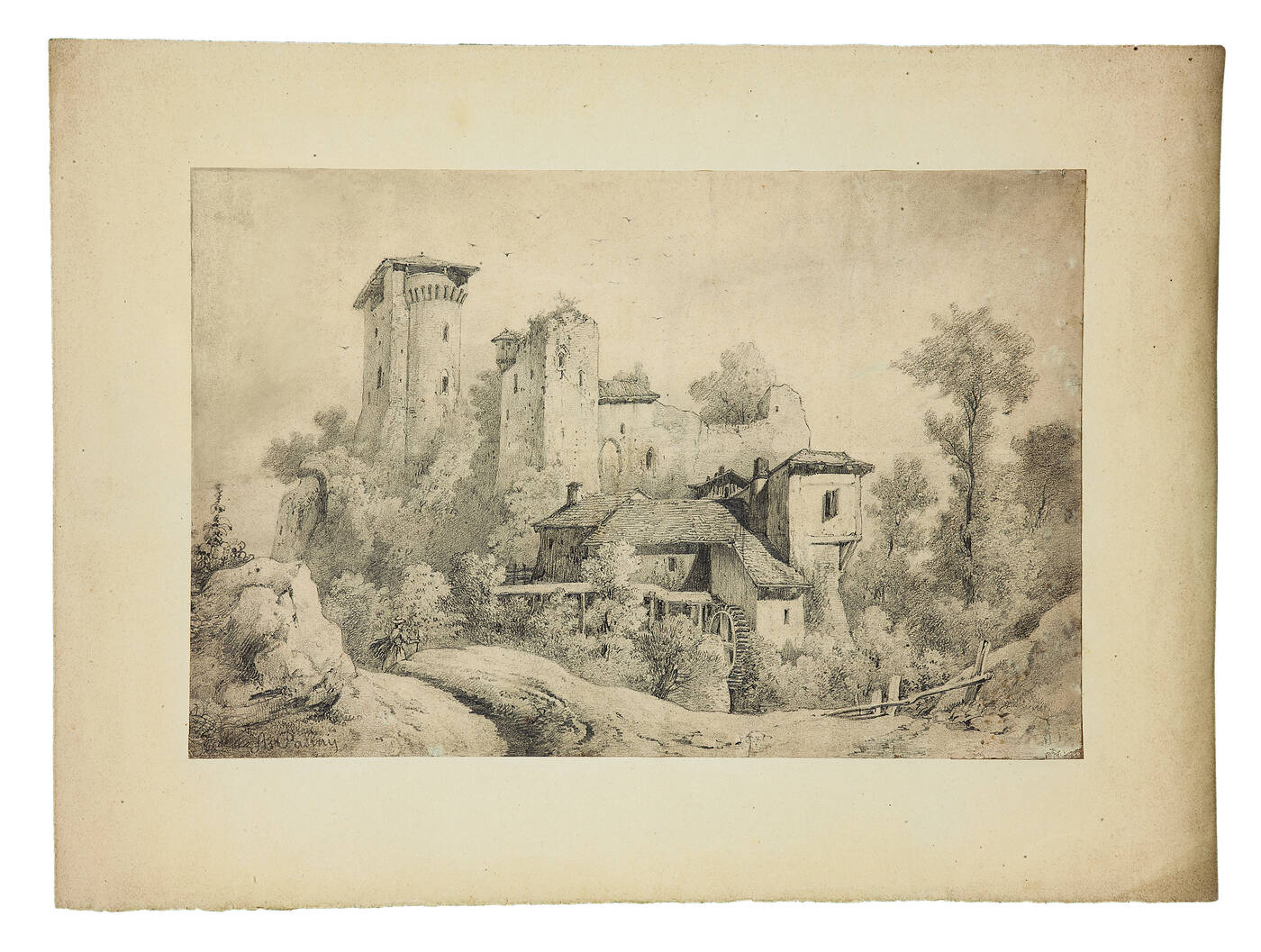 ALBERTO PASINI - 'Studio per castello'