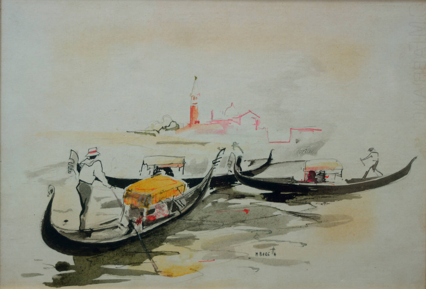 MICHELE BARETTA - 'Barche in laguna'