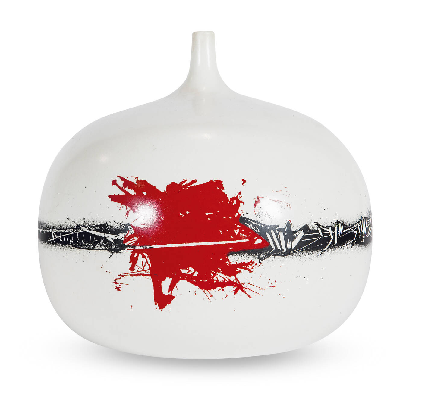 EMILIO SCANAVINO - Vaso a fondo bianco