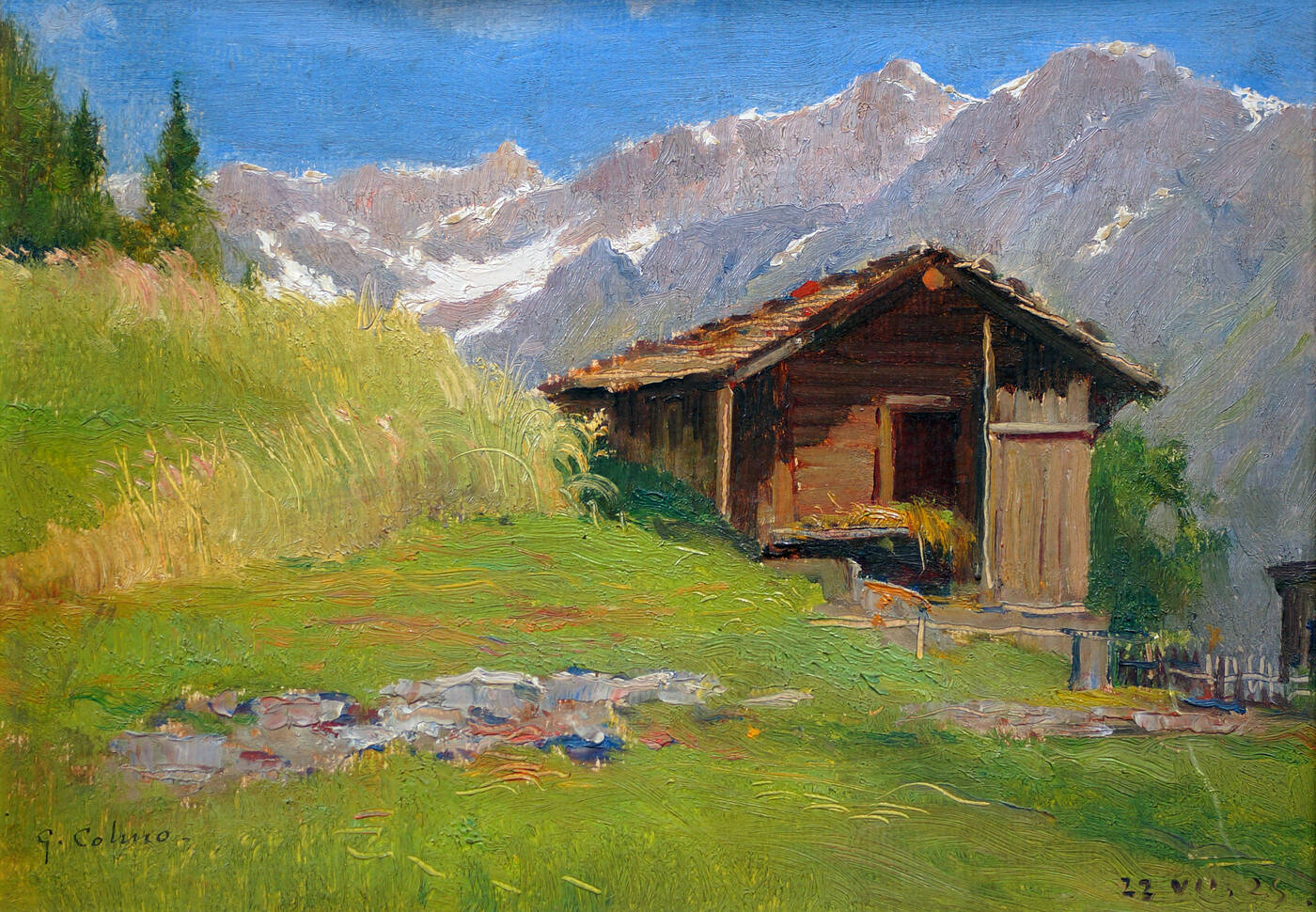 GIOVANNI COLMO - 'Baita in montagna' 22/VII/1925