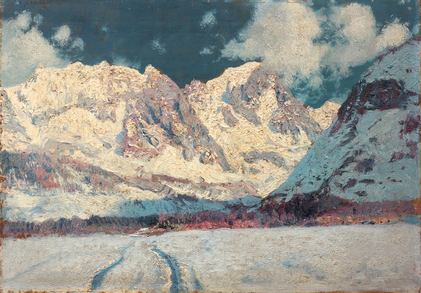 CESARE MAGGI - 'Prime nevi sul Monte Bianco' 1940