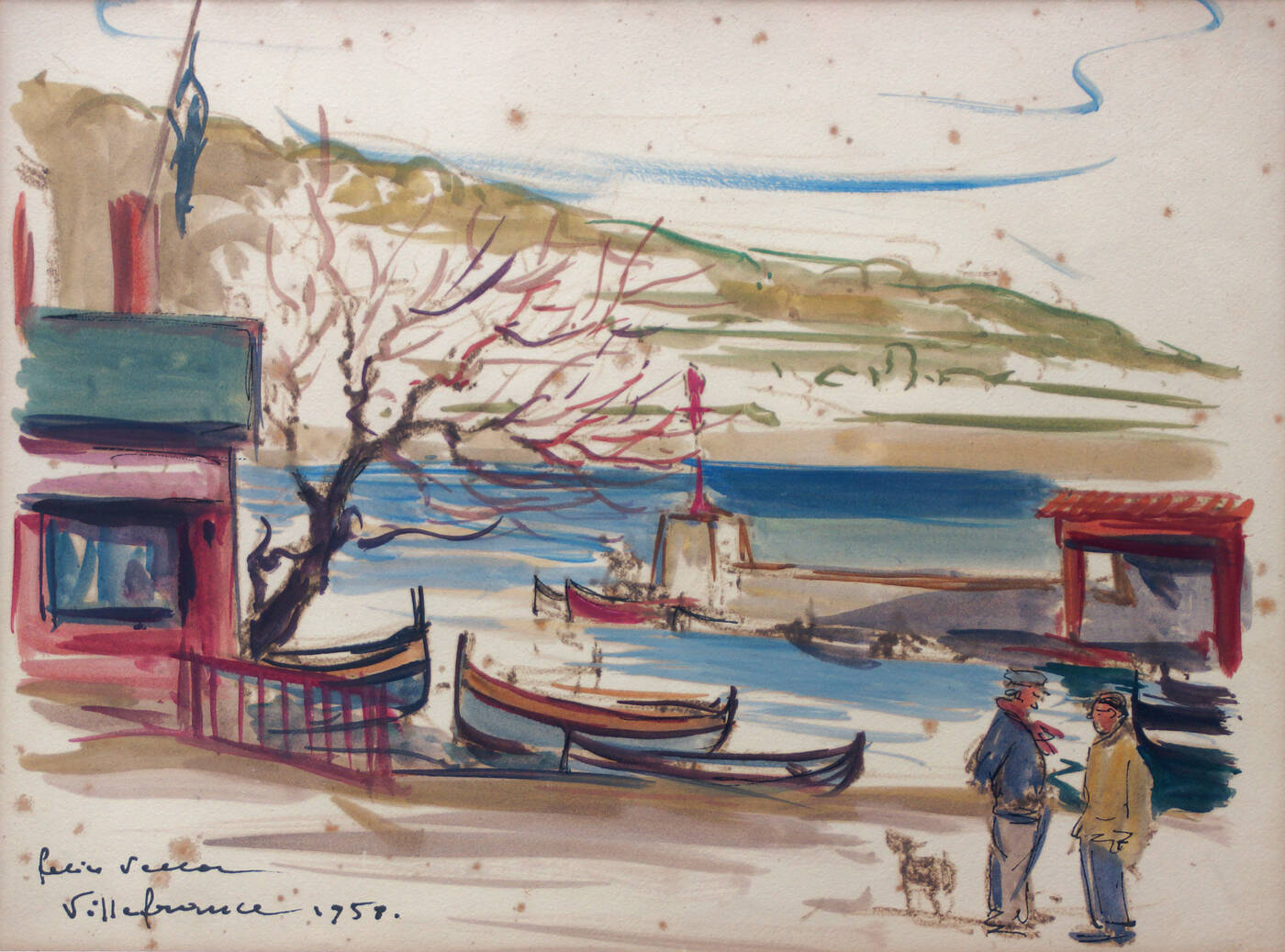 FELICE VELLAN - 'Villafranca (lago di Garda)' 1958