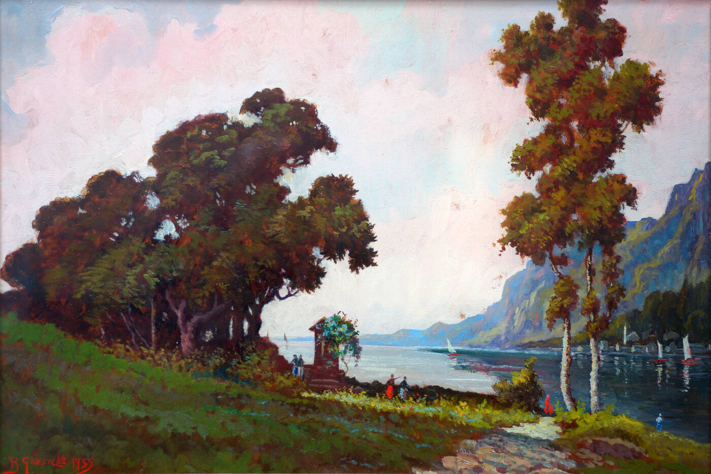 BENEDETTO GHIVARELLO - 'Sul lago di Como' 1955