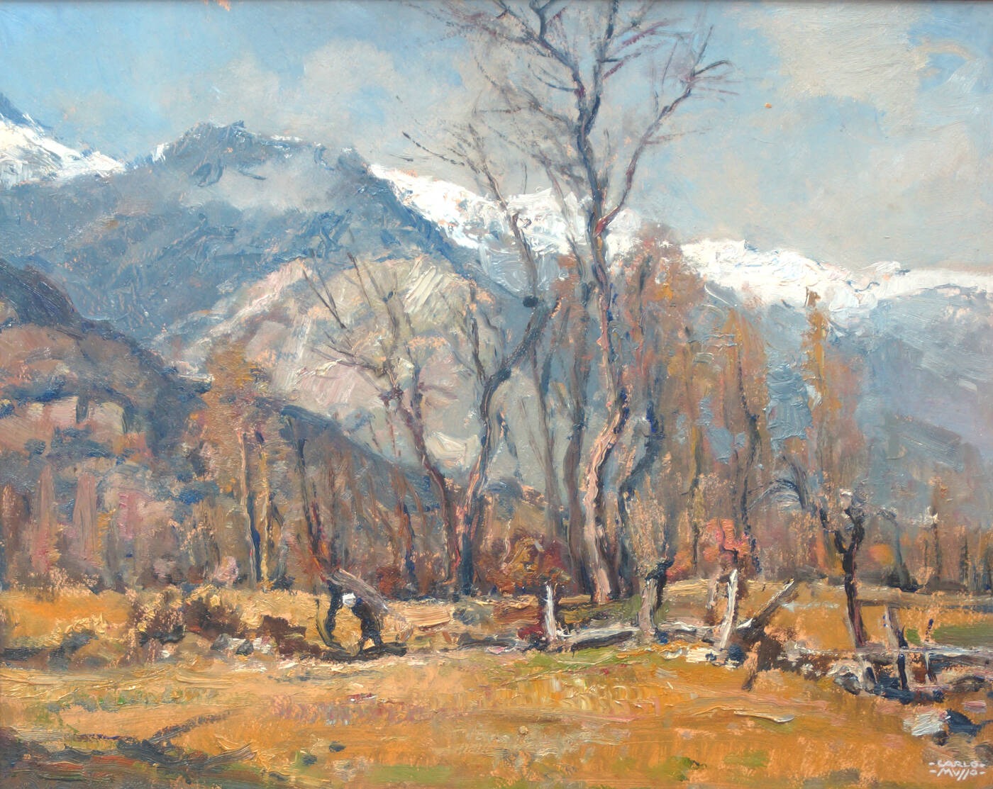 CARLO MUSSO - 'Paesaggio montano'