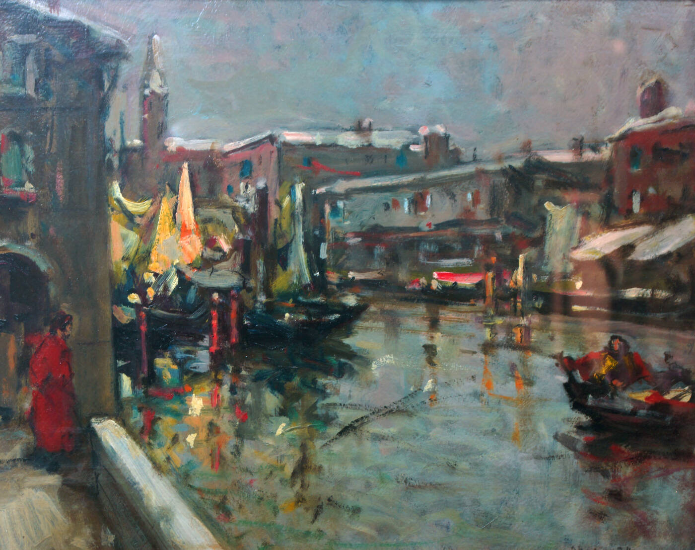 VENANZIO ZOLLA - 'Chioggia dopo la neve'