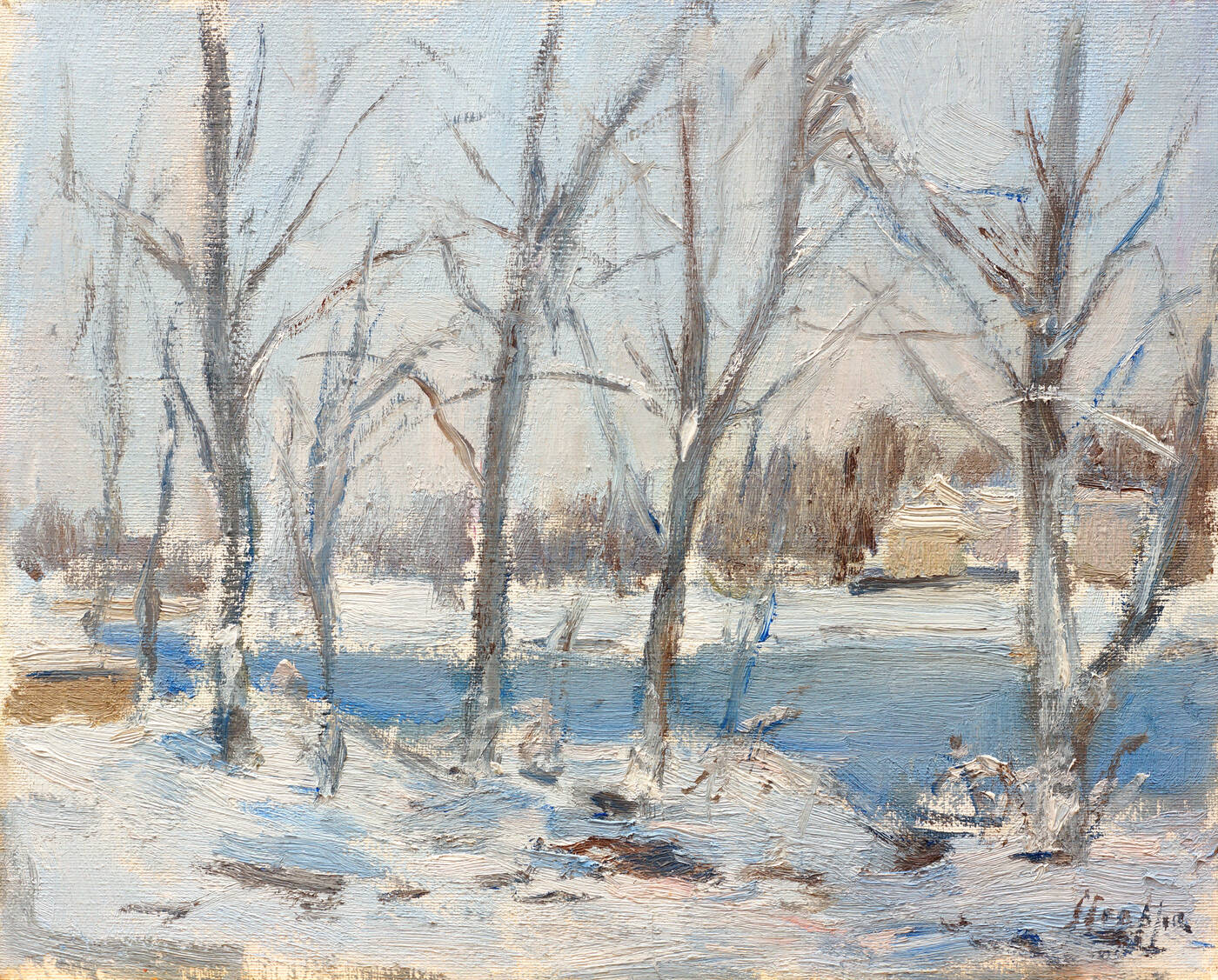 LEONARDO STROPPA - 'Paesaggio innevato'