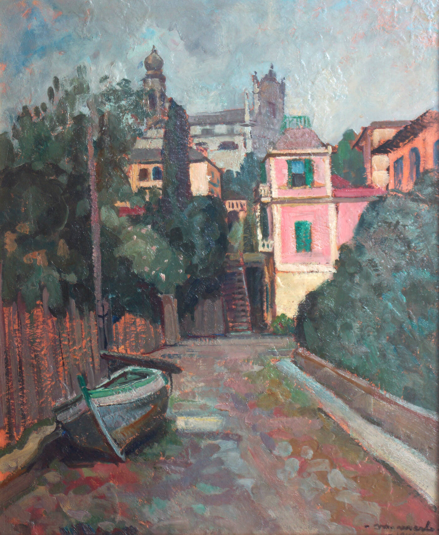 METELLO MERLO - 'La casa rosa (Santa Margherita Ligure)' <br>agosto 1946