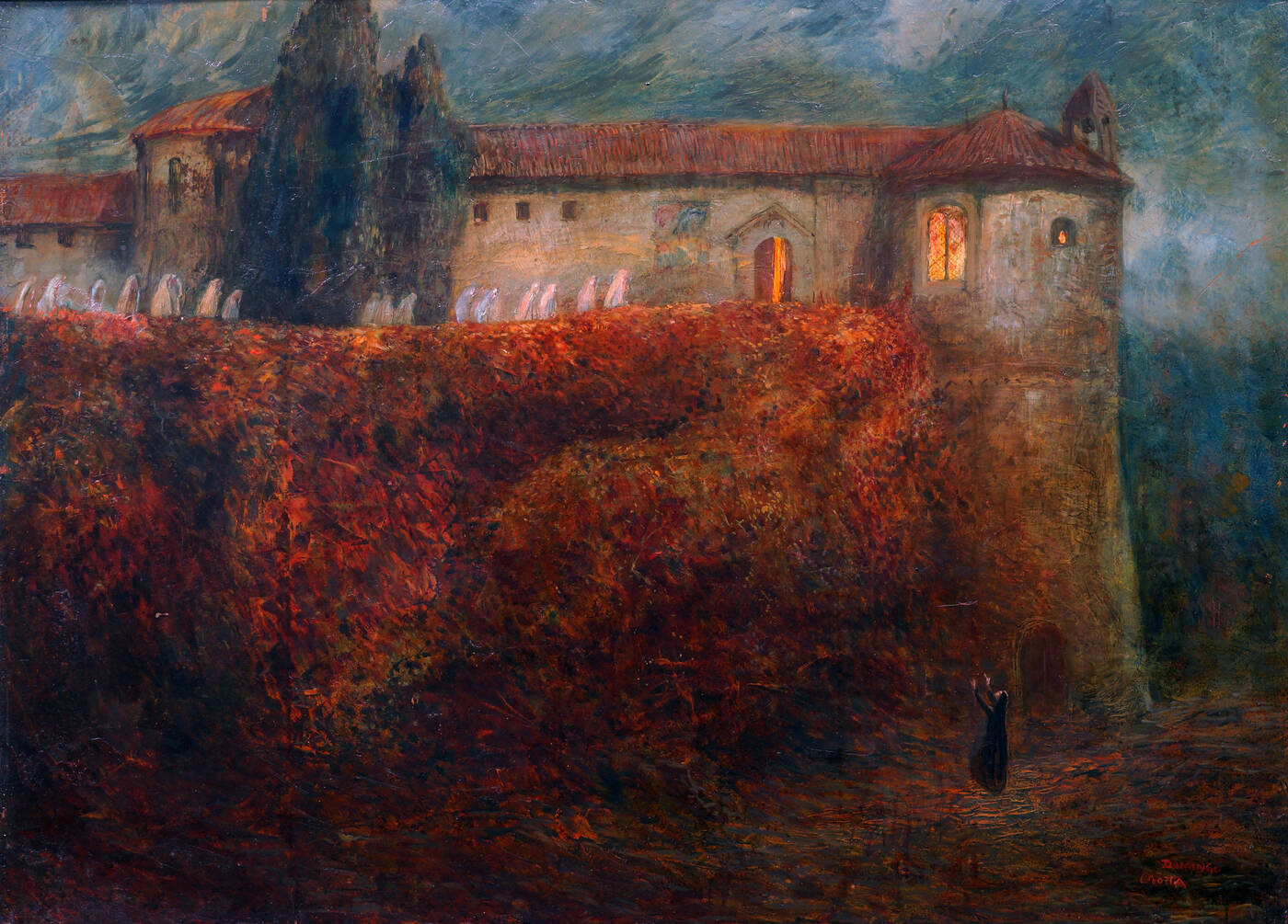 DOMINGO MOTTA - 'Convento e figura di religiosa'