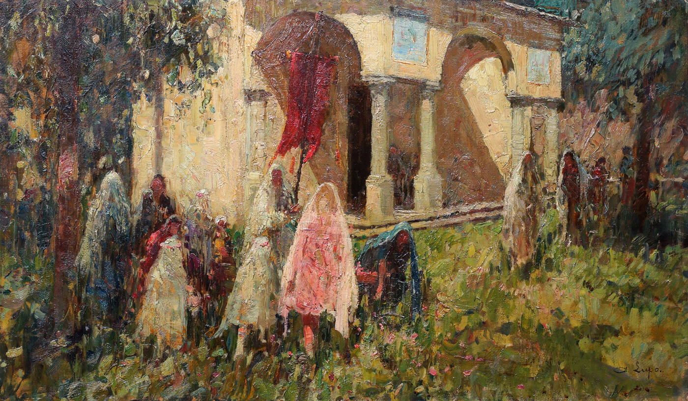ALESSANDRO LUPO - 'Preparativi per la processione' 1930