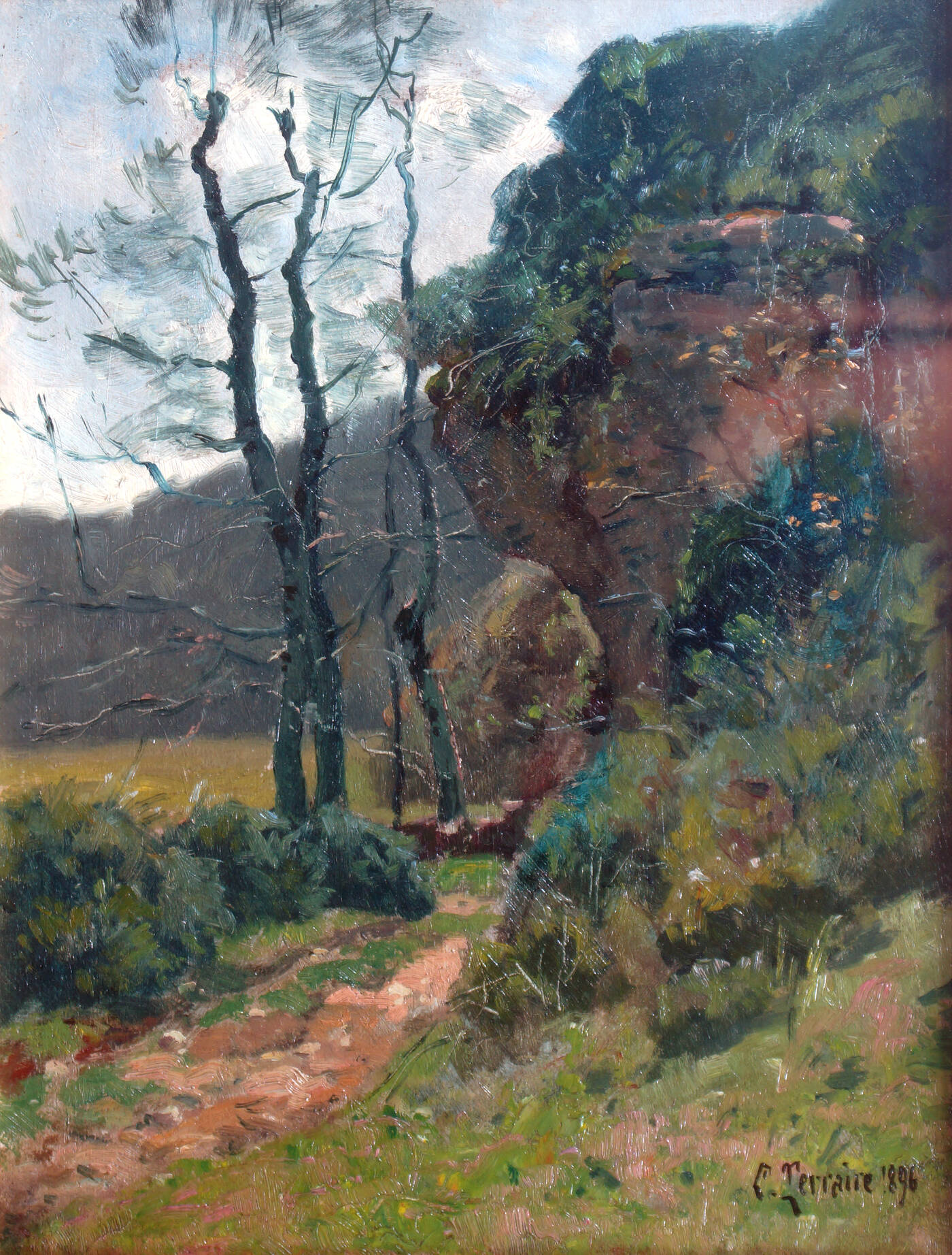 CLOVIS FREDERICK TERRAIRE - 'Paesaggio collinare' 1896