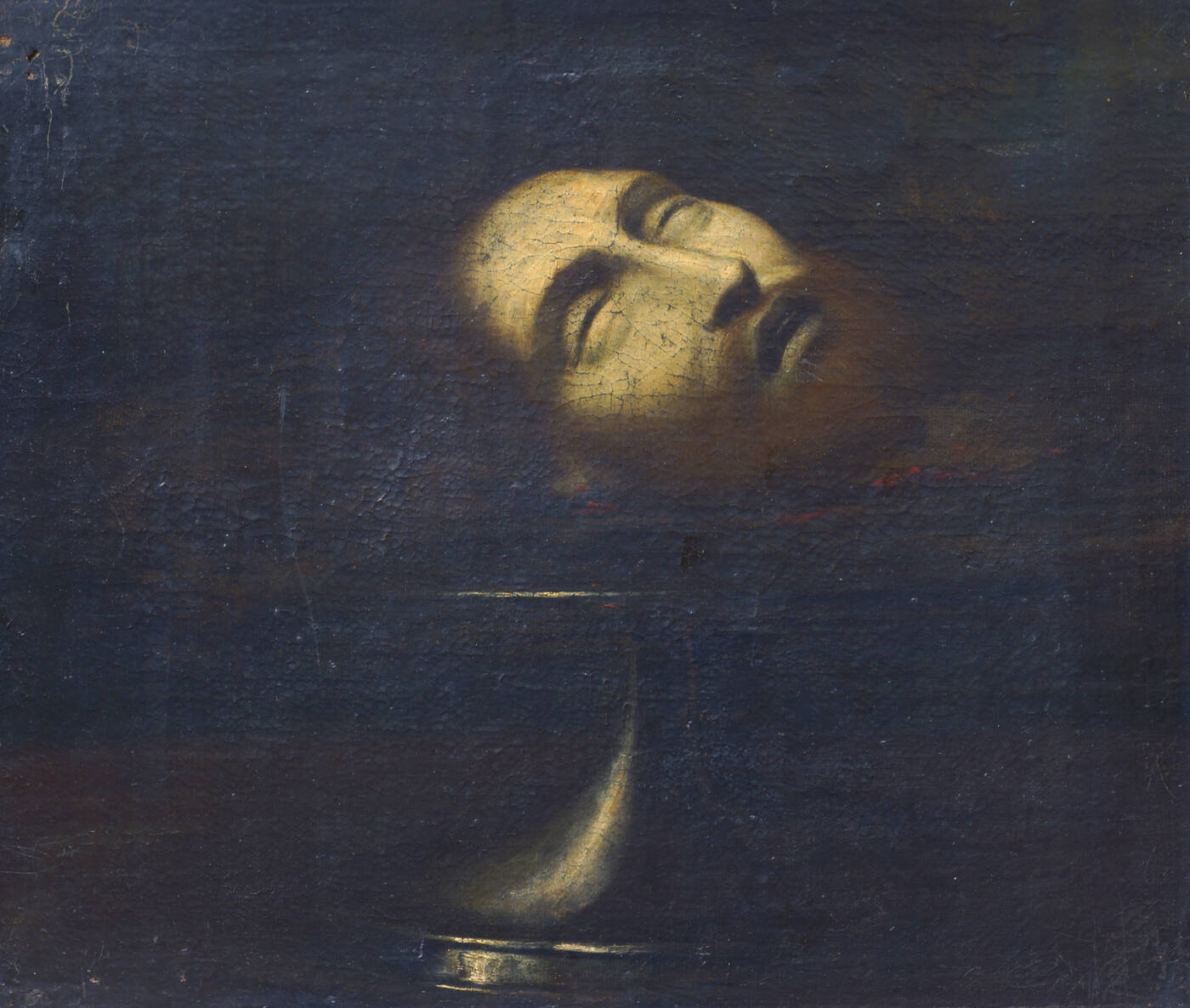 PITTORE ANONIMO DEL XVII SECOLO  - 'Testa di San Giovanni Battista'