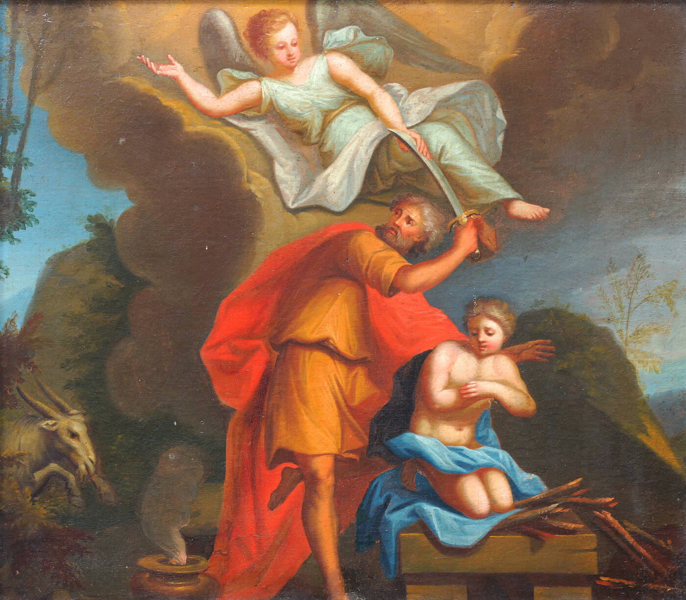 PITTORE ANONIMO DEL XVIII SECOLO - 'Il sacrificio di Isacco'