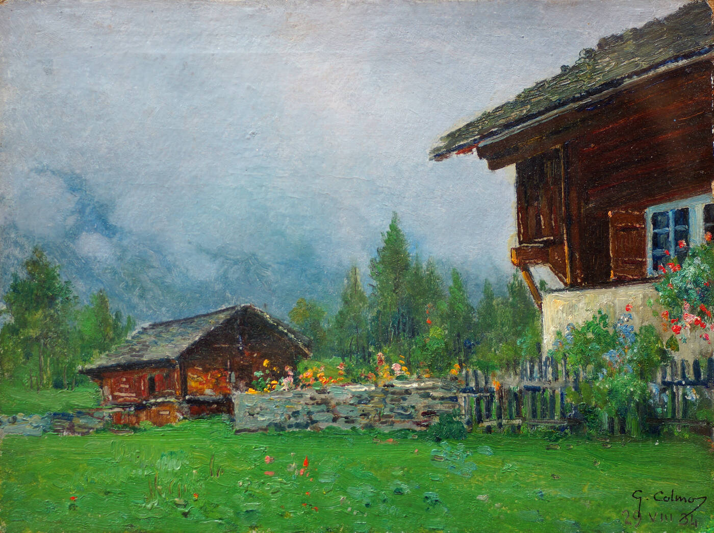 GIOVANNI COLMO - 'Baite in alta montagna' 1934