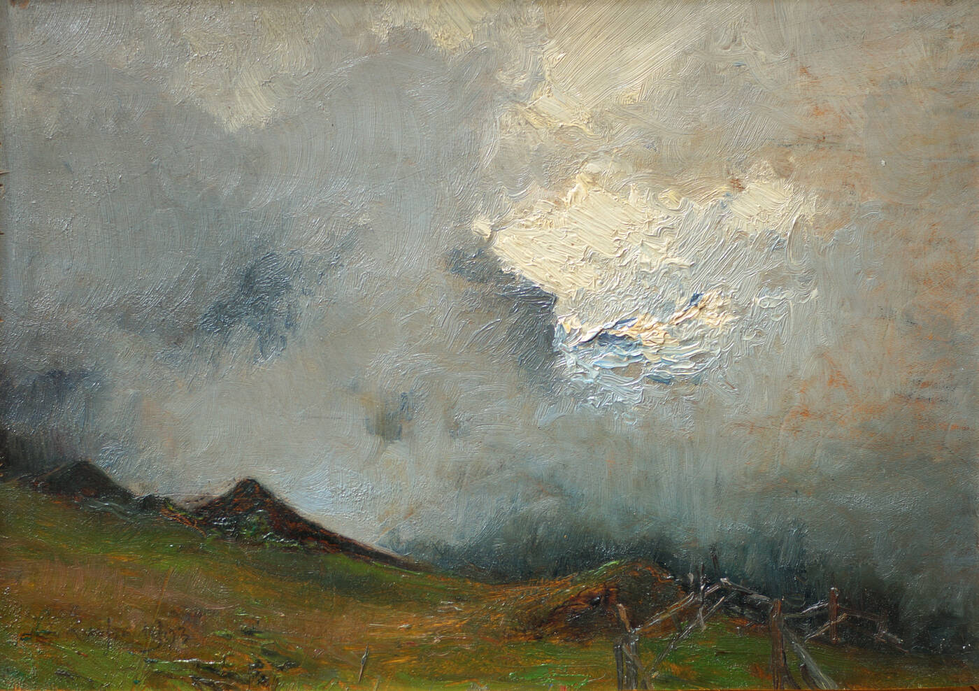 ALESSANDRO LUPO - 'Tempesta in montagna' 1903
