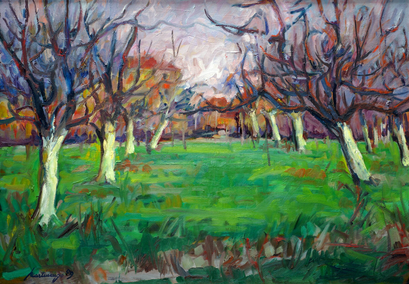 FRANCO MARTINENGO - 'Alberi calcinati' 1989