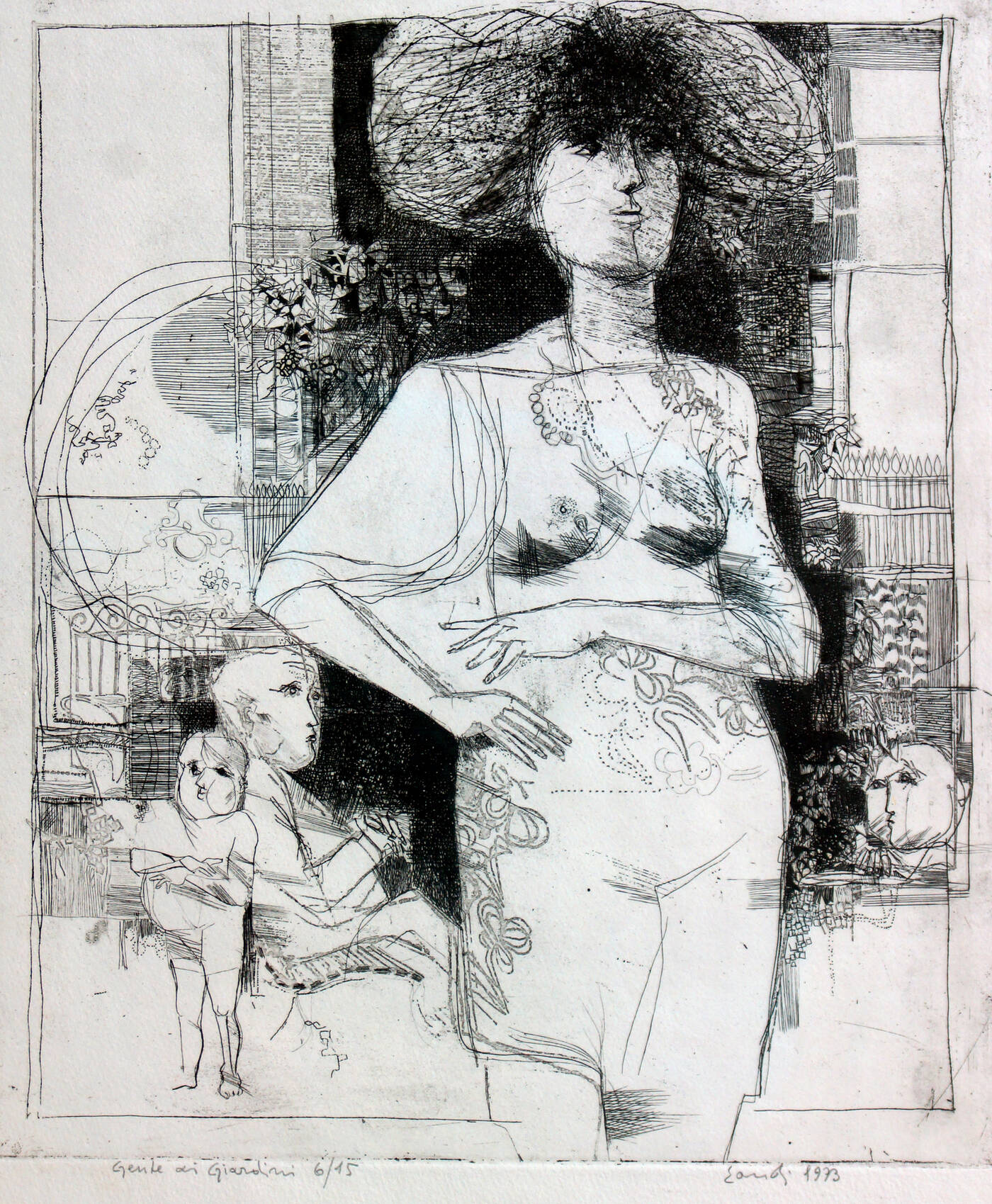 FERNANDO EANDI - 'Gente ai giardini' 1973