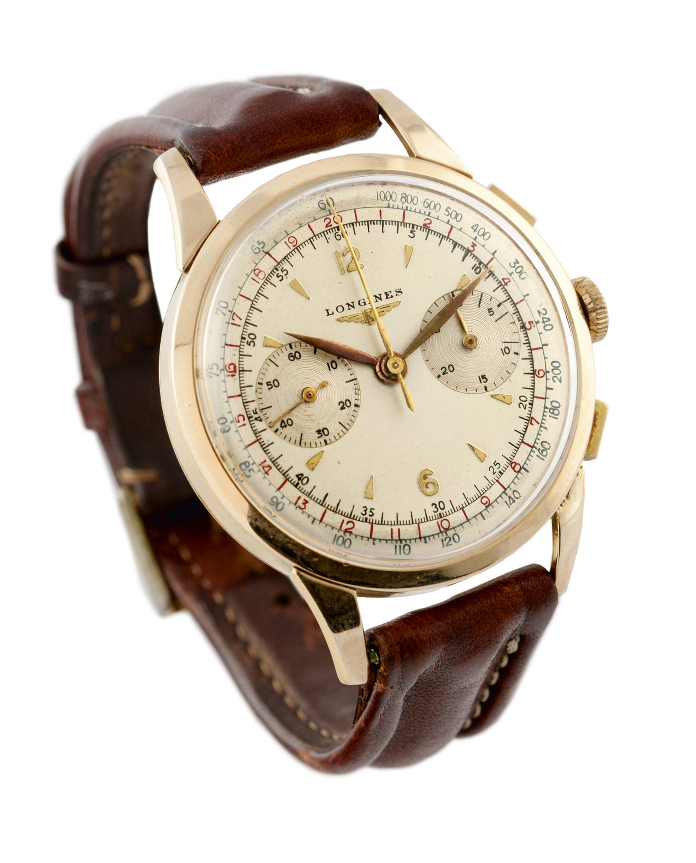 LONGINES - Cronografo a due contatori, anni 50