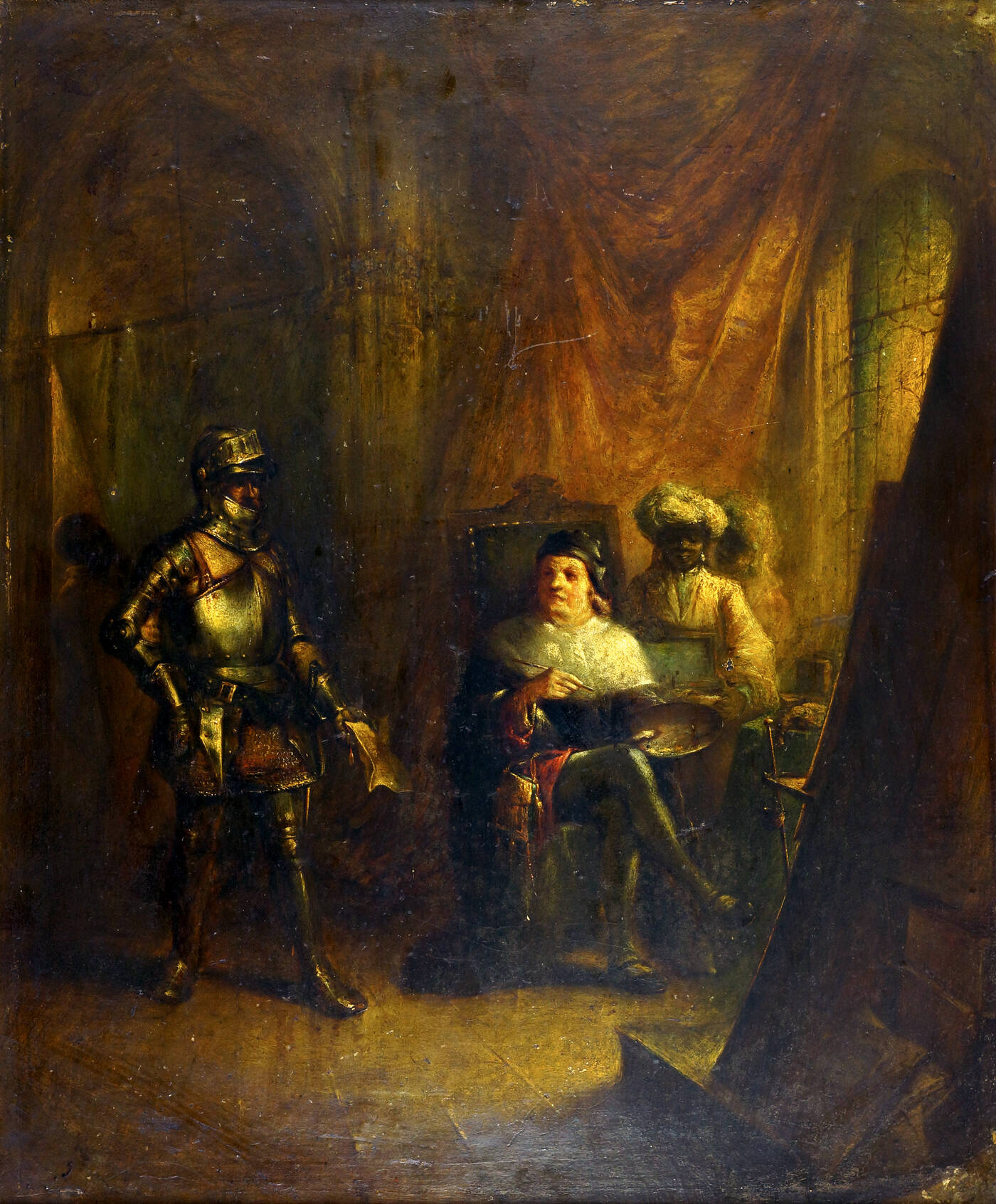 PITTORE ANONIMO - 'Nello studio del pittore'