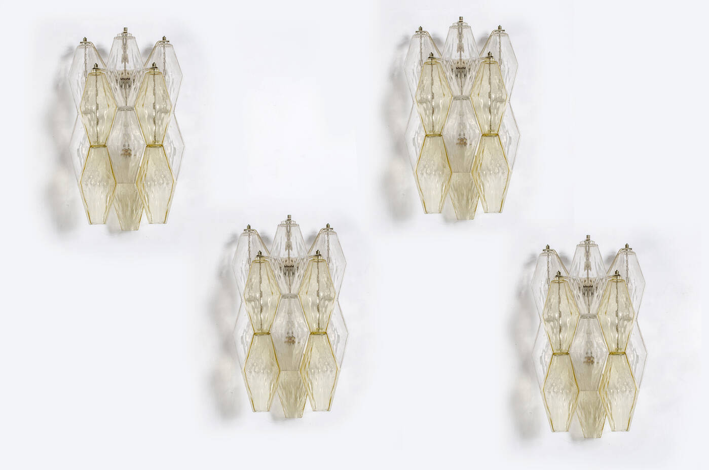 VENINI - Quattro apliques mod. Poliedri