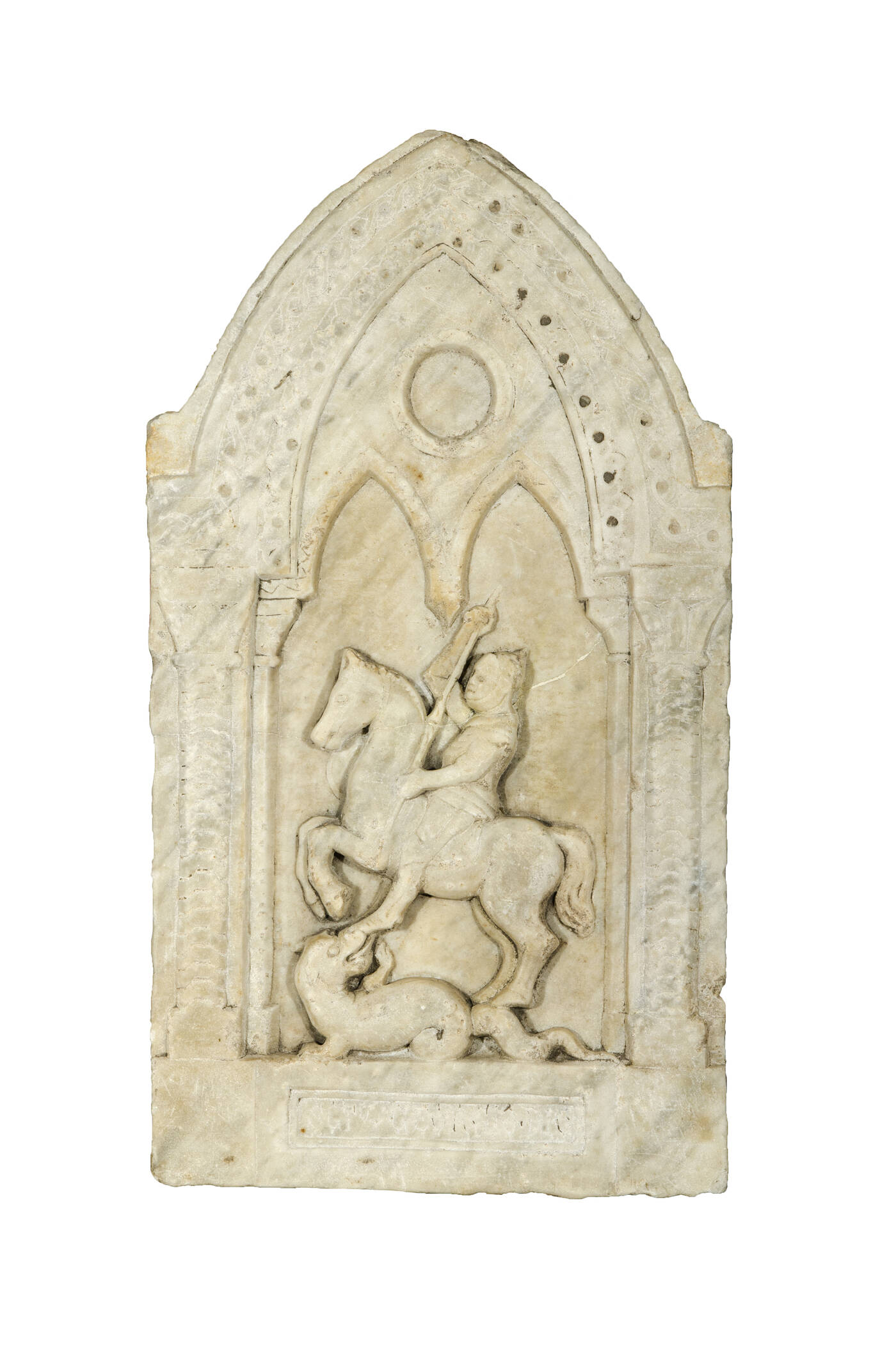 SCULTORE ANONIMO DEL XIX SECOLO - 'San Giorgio e il drago'