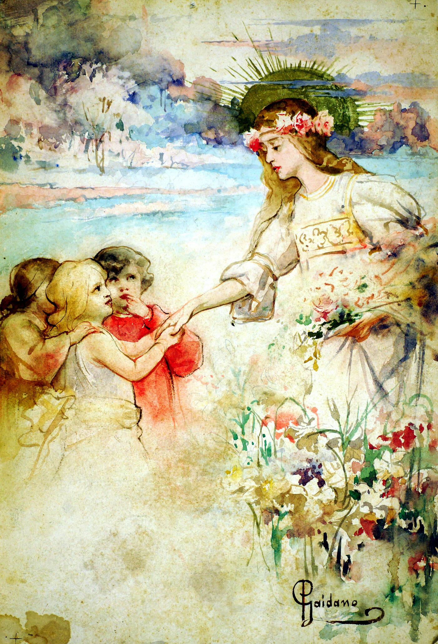 PAOLO GAIDANO - 'Felicità' 1908