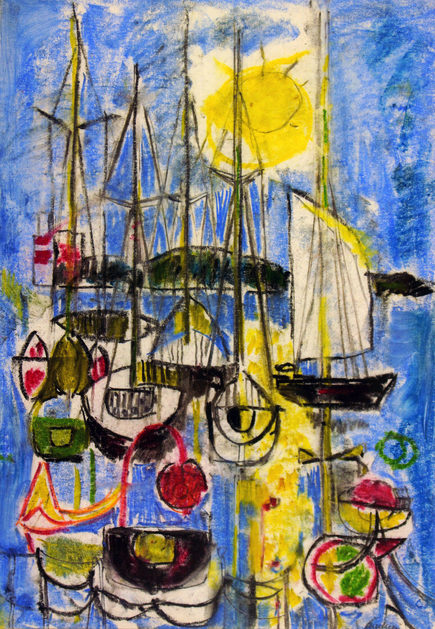 ENRICO PAULUCCI - 'Barche in verticale' 1975