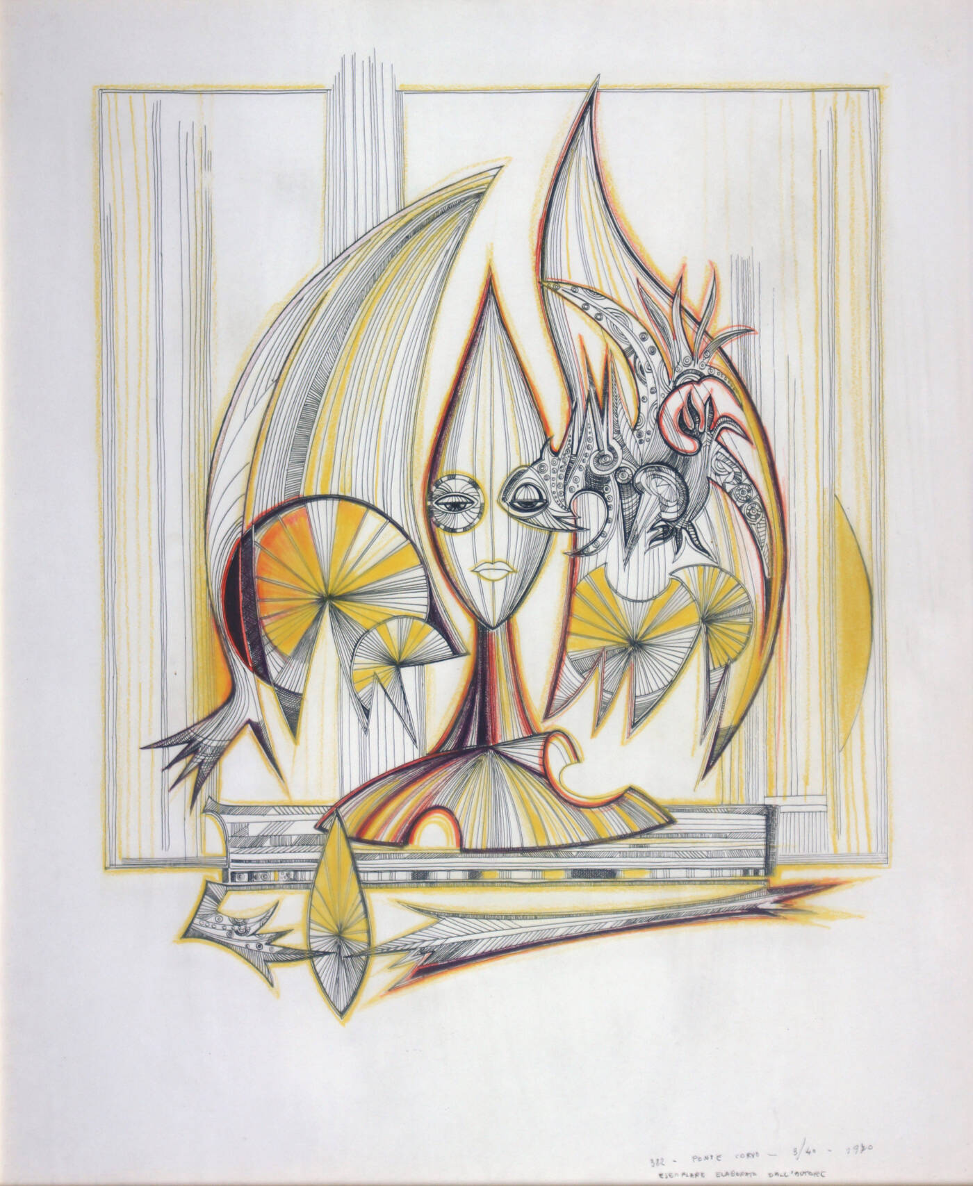 PONTE CORVO (Raffaele Pontecorvo) - 'Senza titolo' 1970