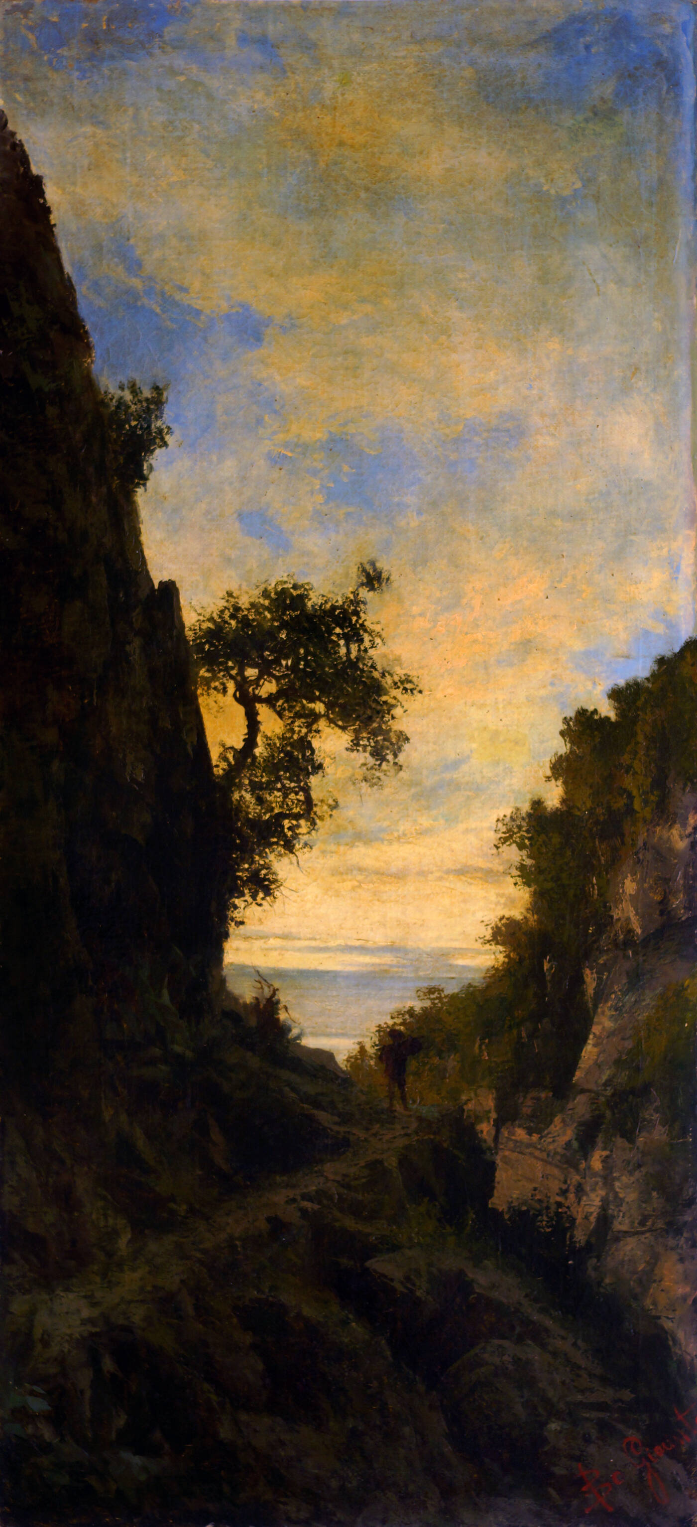 GIACINTO BO - 'Paesaggio con figura'