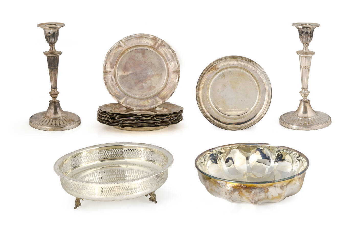 LOTTO DI 17 OGGETTI IN ARGENTO