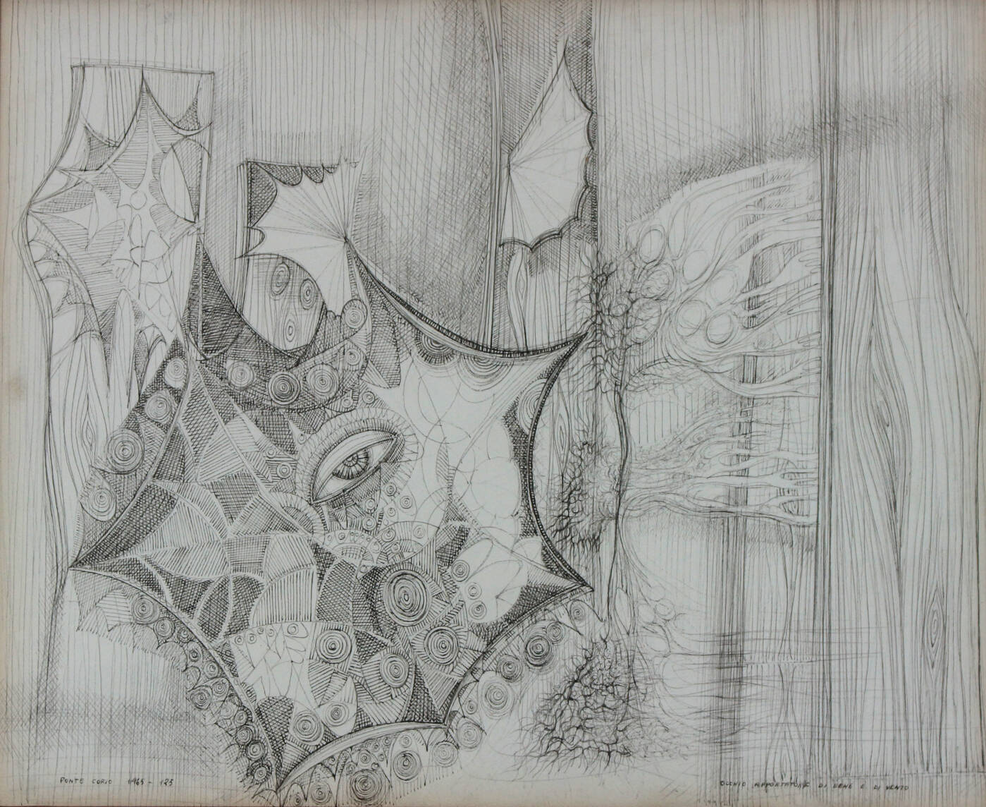 PONTE CORVO (Raffaele Pontecorvo) - 'Occhio apportatore di bene e di vento' 1965