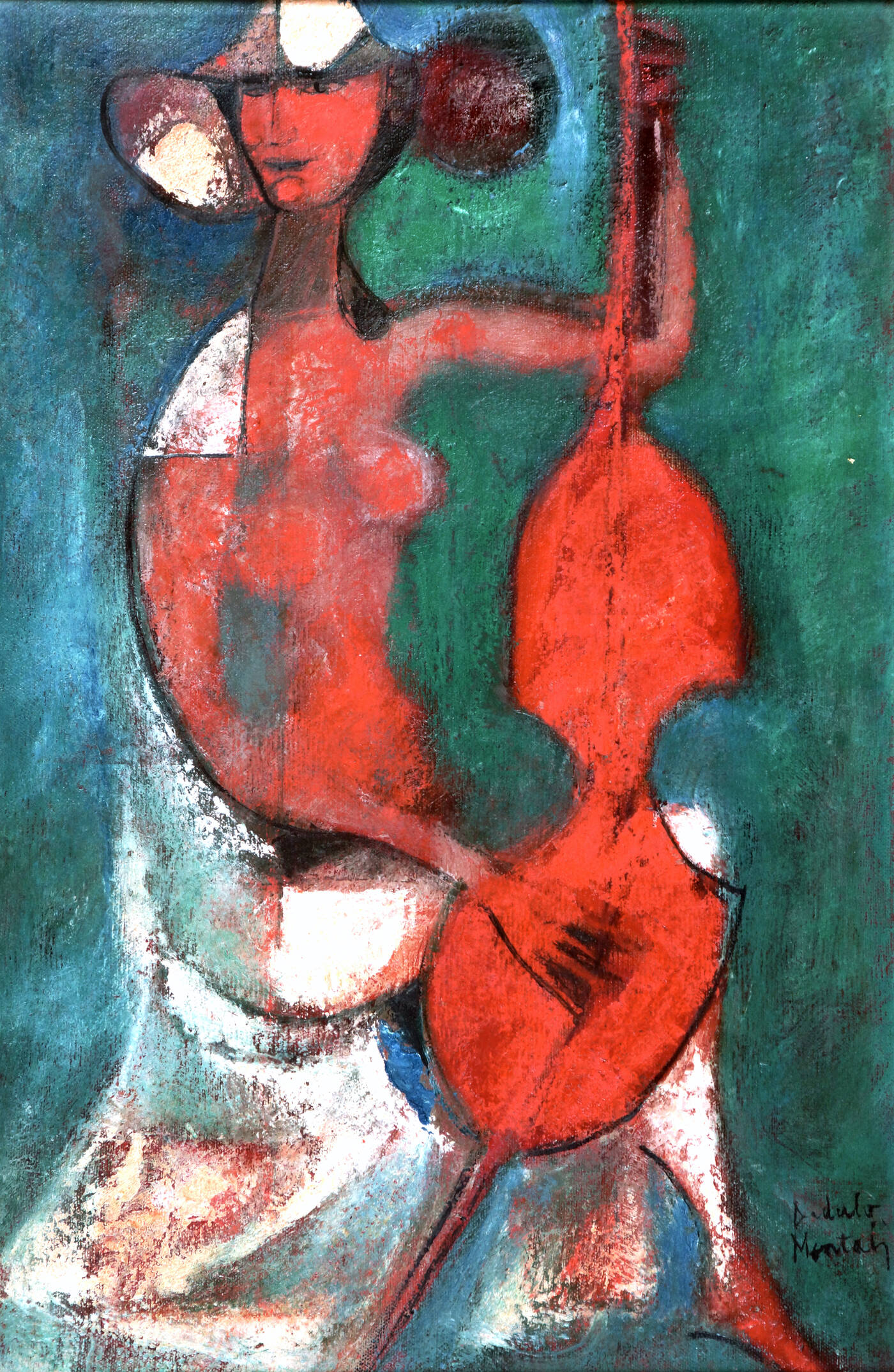 DEDALO MONTALI - 'Donna con strumento' 1962