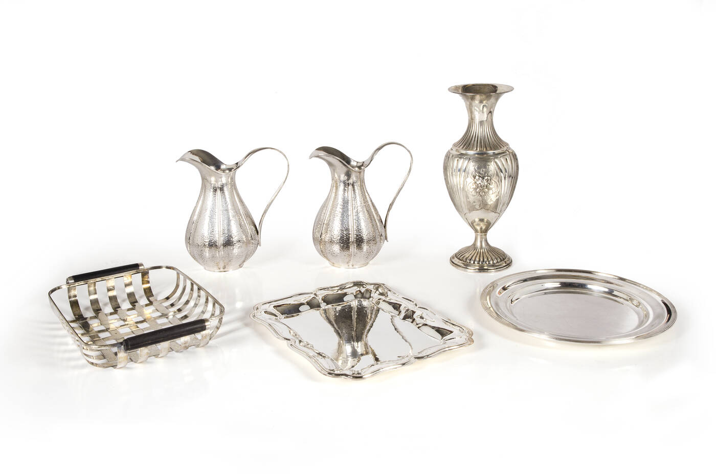 LOTTO DI 6 OGGETTI IN ARGENTO