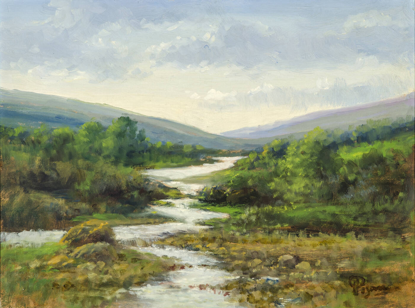 GIOVANNI PISANO - 'Paesaggio con torrente'