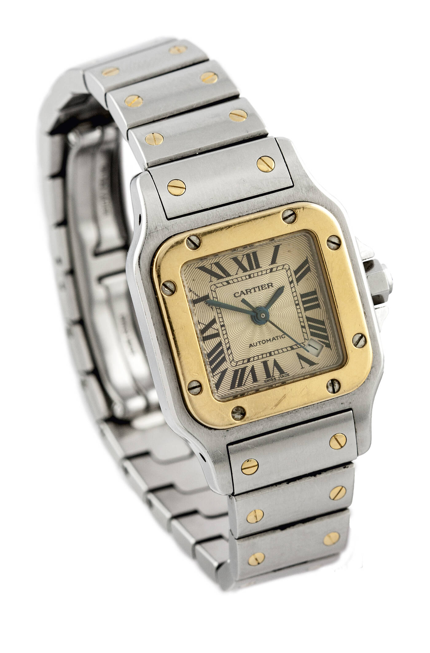 CARTIER - Solo tempo, modello 'Santos', misura lady, anni '90<br>